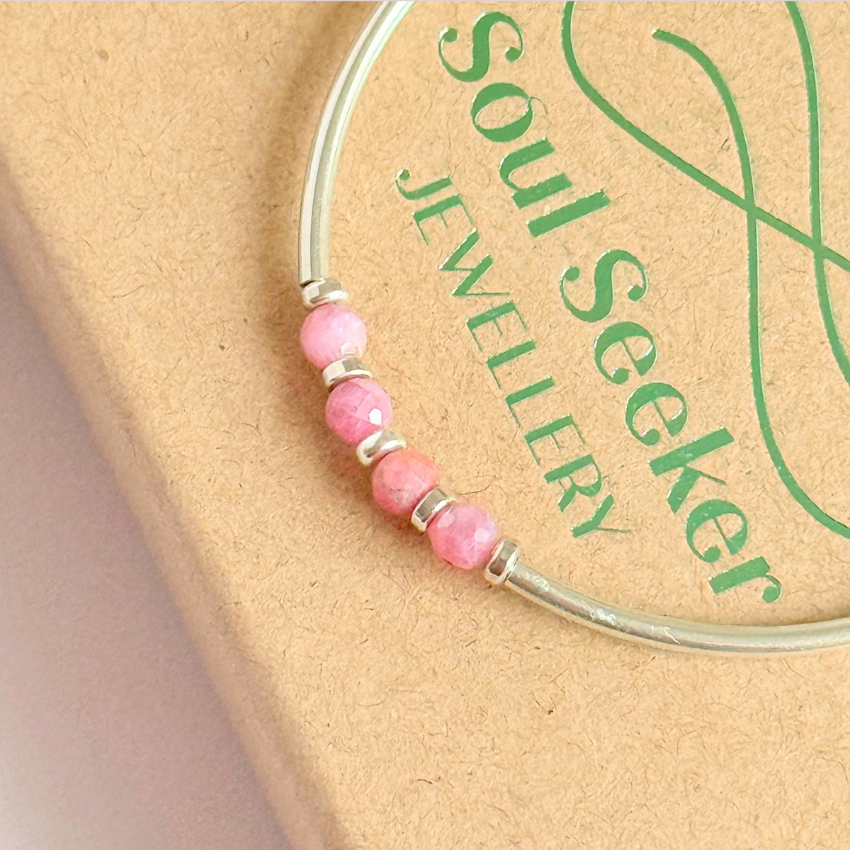 October Birthstone Milestone Birthday Sterling Silver Pink Tourmaline Bracelet