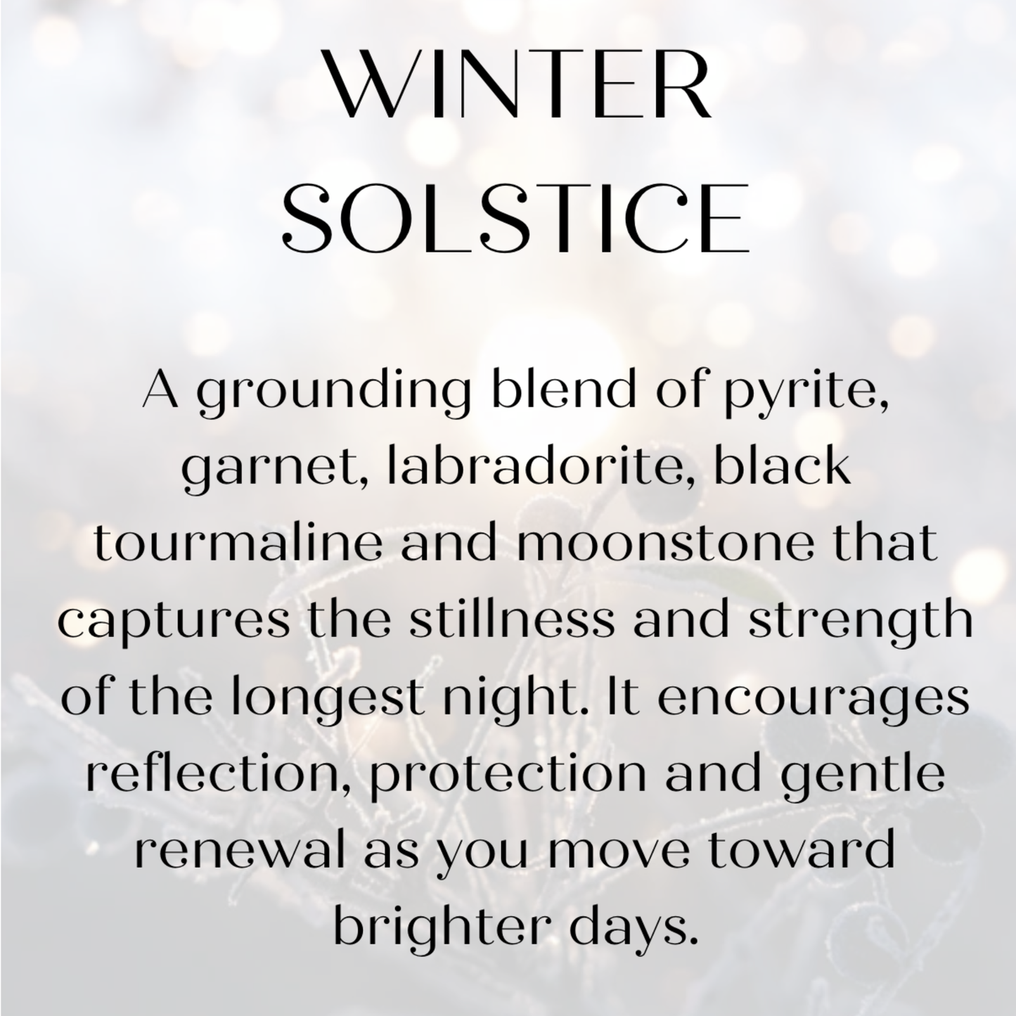 Winter Solstice inspired crystal bracelet