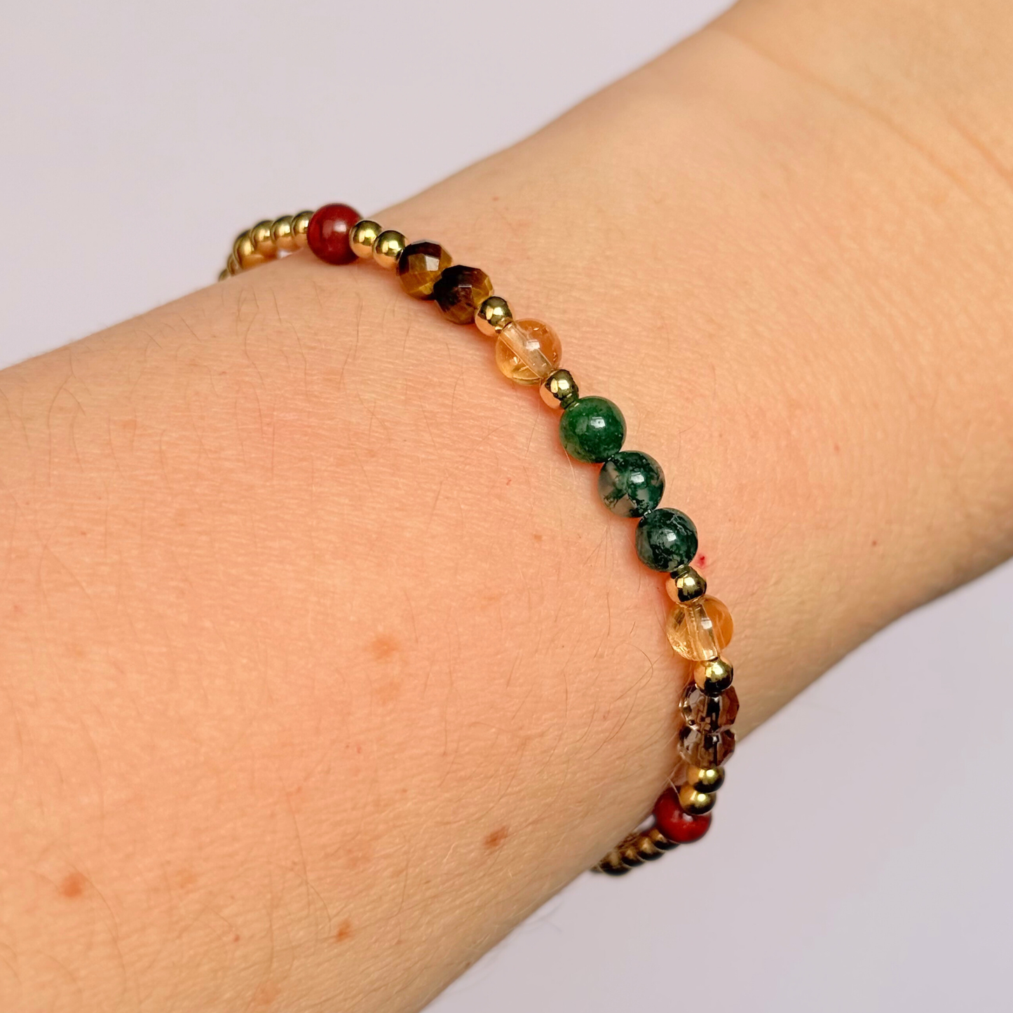 ‘Harvest Moon’ autumn inspired crystal bracelet