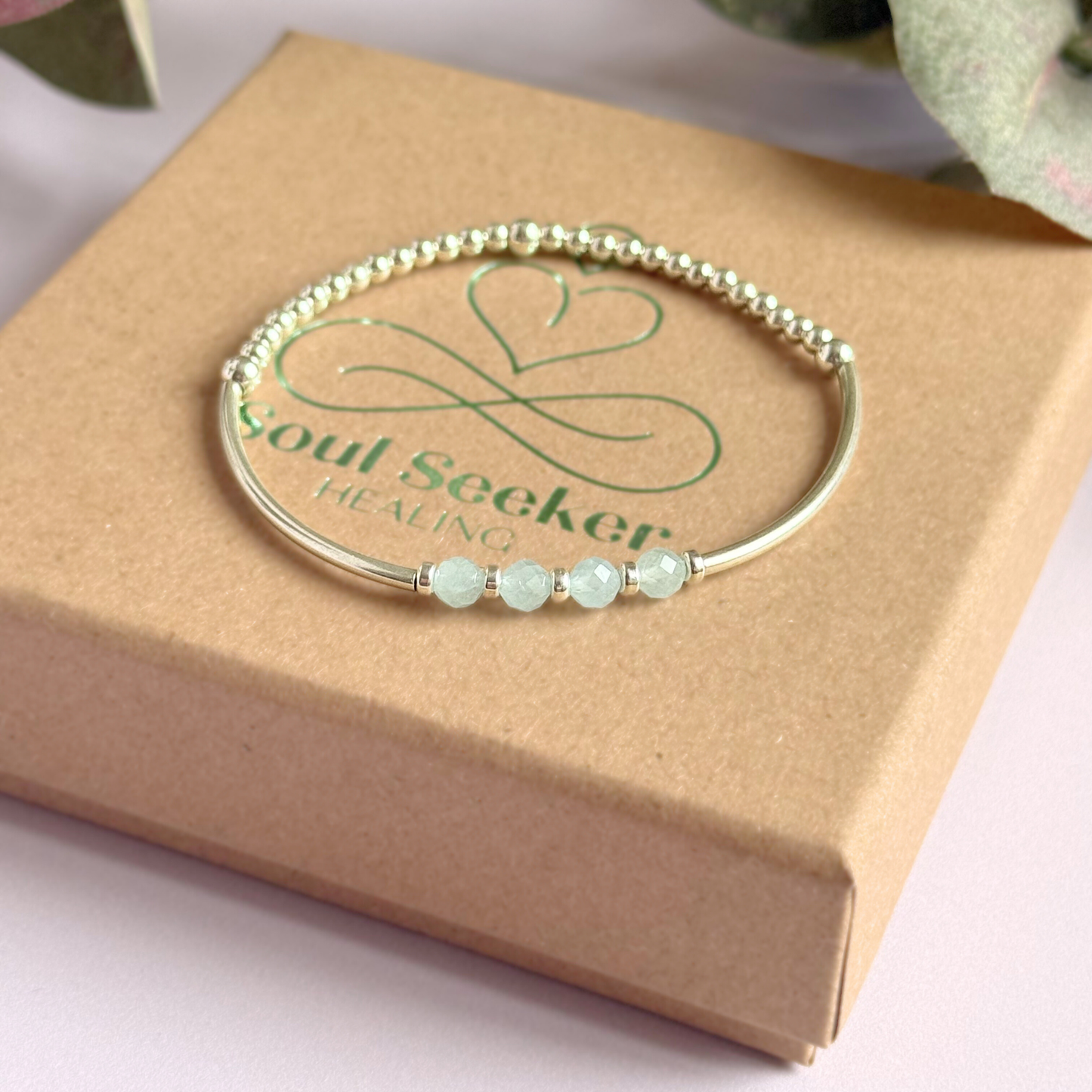 March Birthstone Milestone Birthday Sterling Silver Aquamarine Bracelet