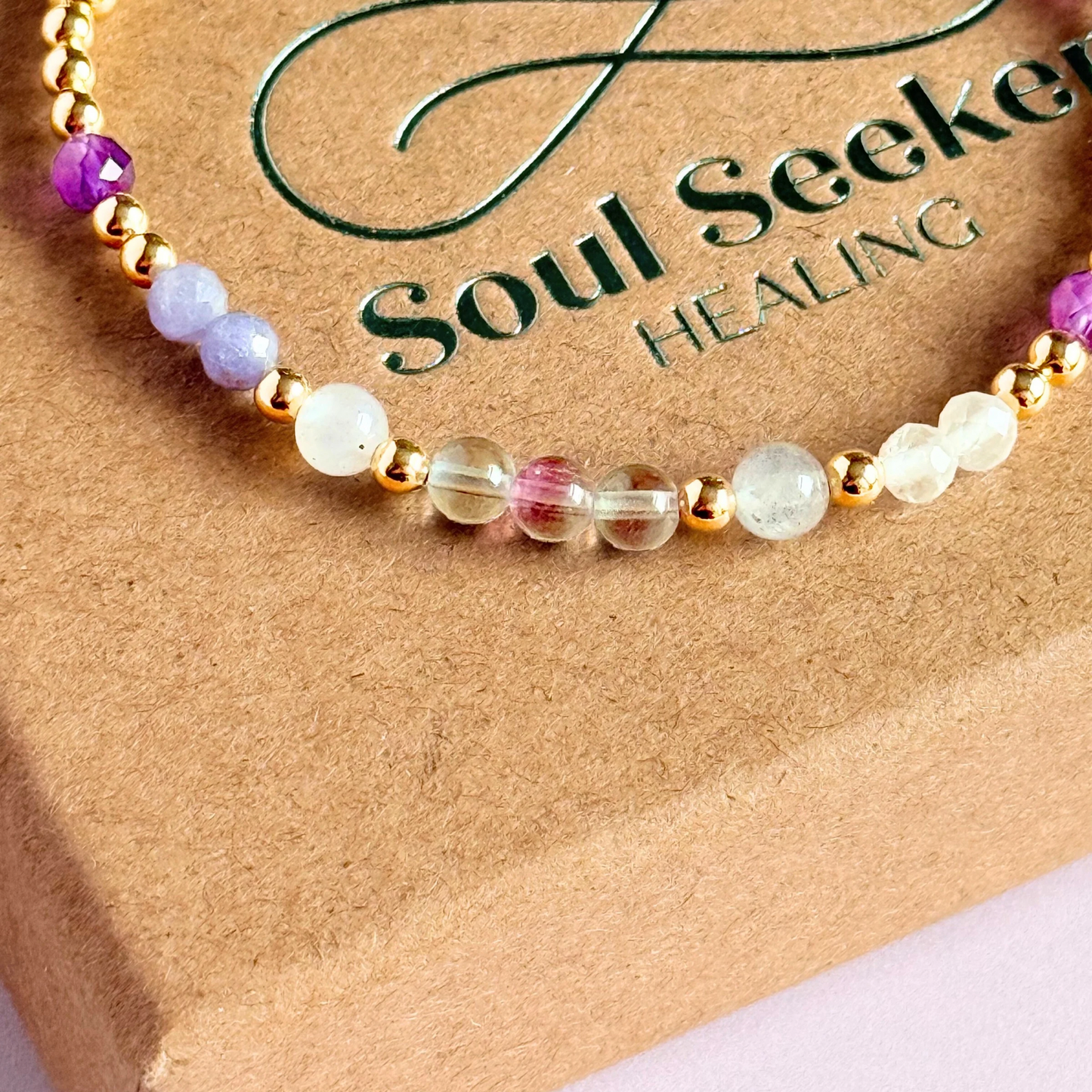 Northern Lights aurora borealis inspired crystal bracelet