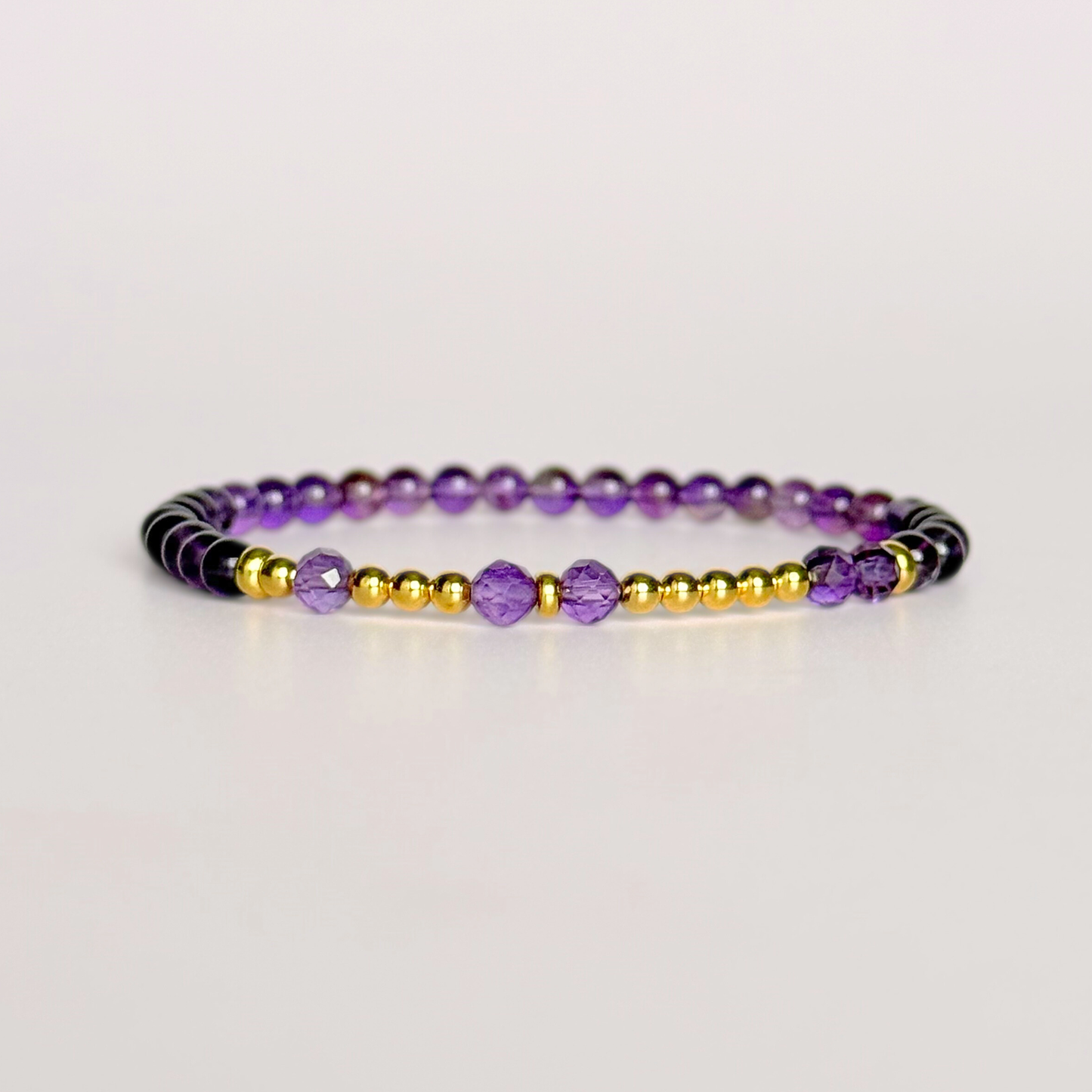 ‘Let them’’ amethyst crystal morse code bracelet
