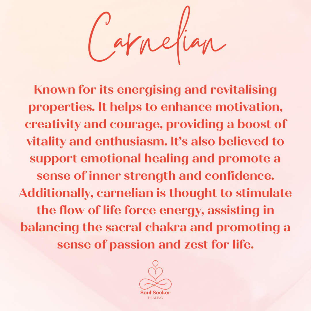 Carnelian crystal heart