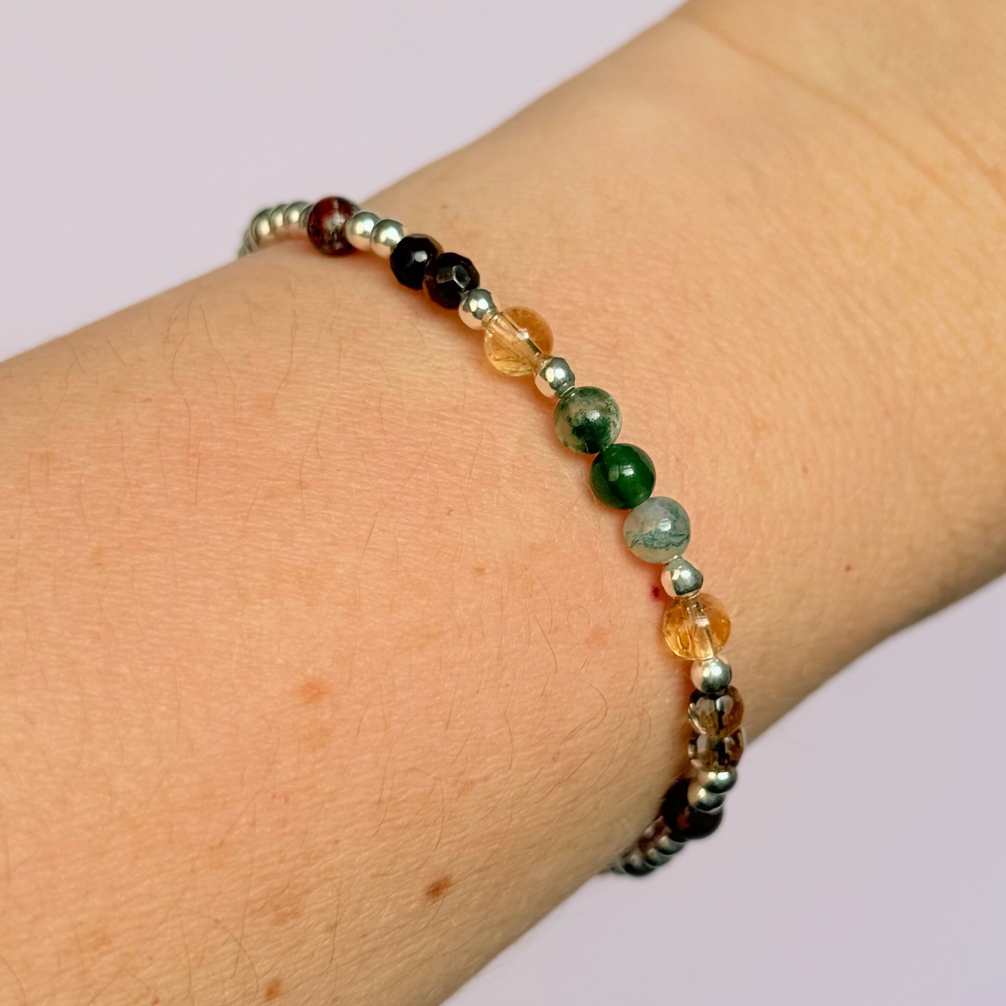 ‘Harvest Moon’ autumn inspired crystal bracelet