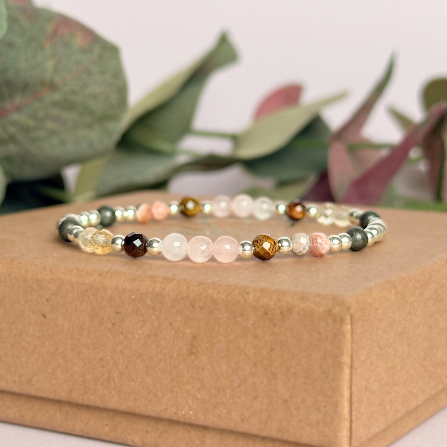 Sterling Silver crystal self confidence bracelet