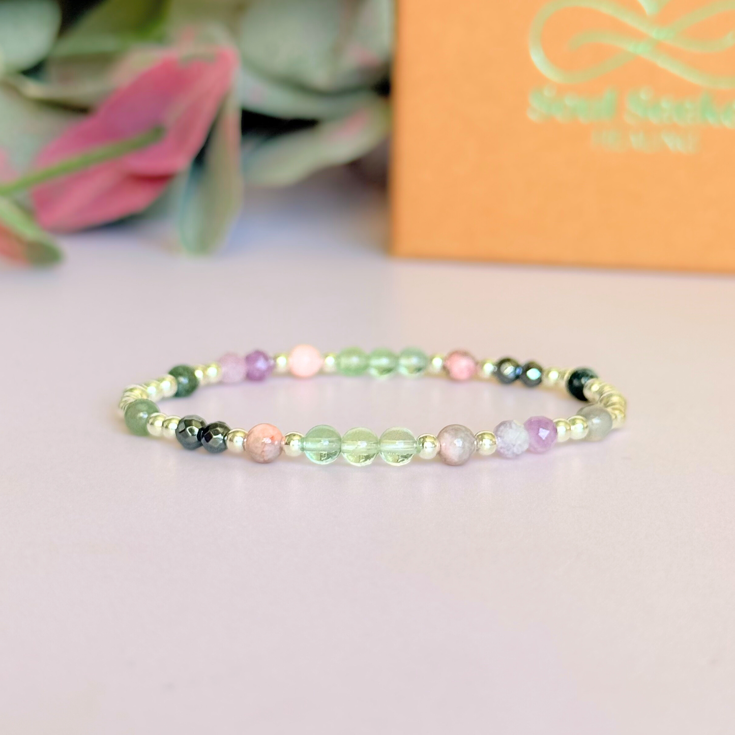 Sterling silver crystal bracelet for focus