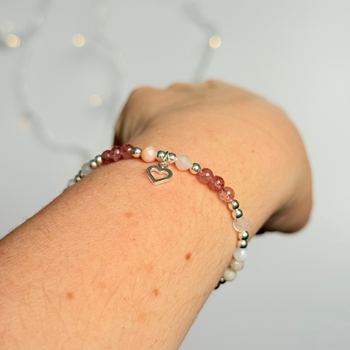 ‘In My Soft Girl Era’ heart charm crystal bracelet