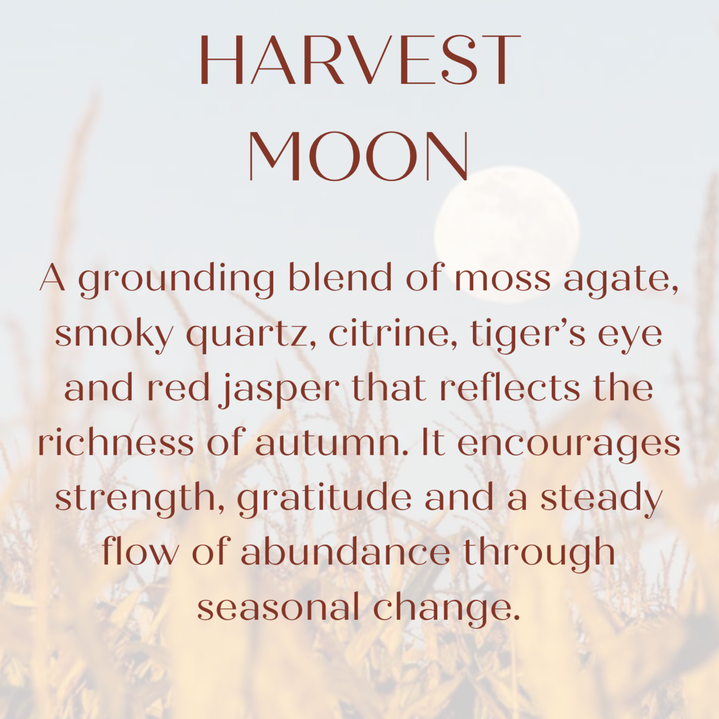 ‘Harvest Moon’ autumn inspired crystal bracelet