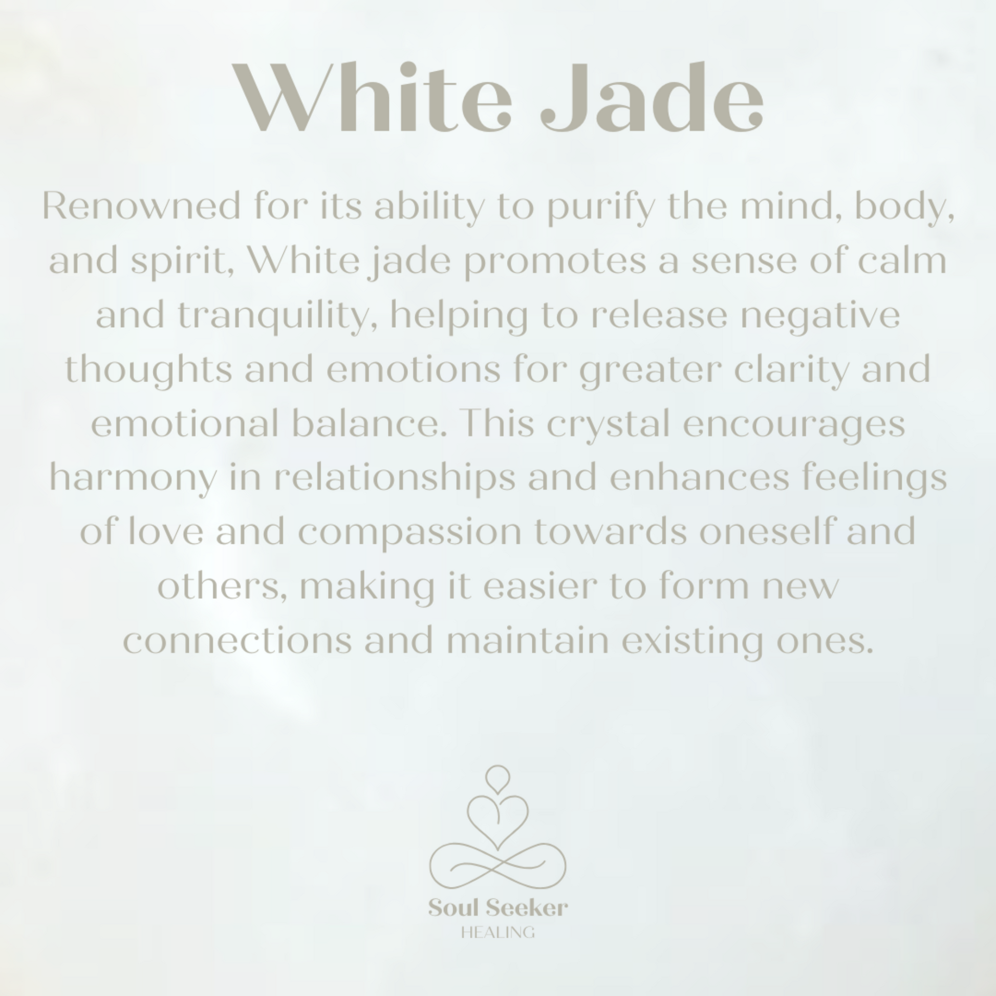 White jade properties, white jade healing benefits