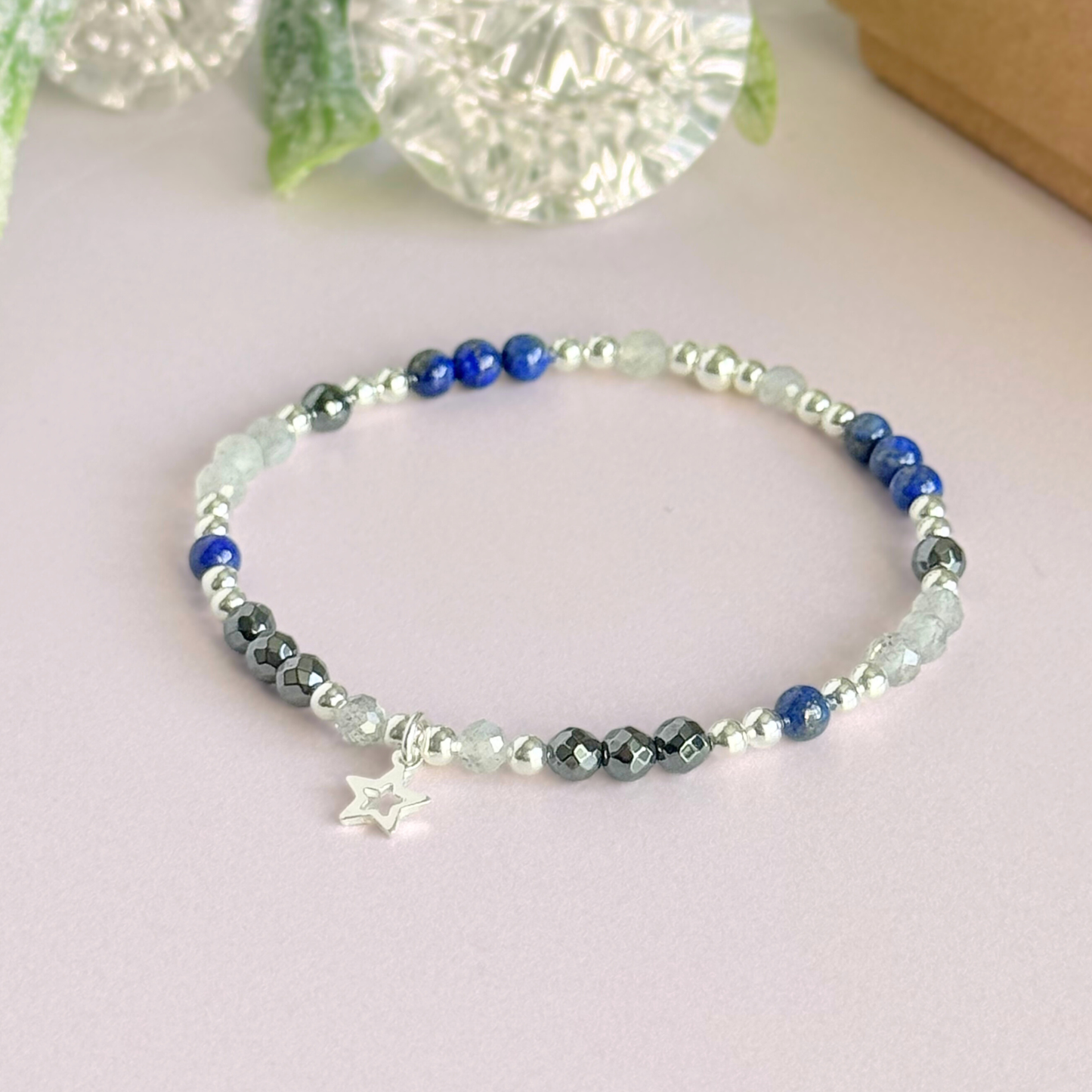 ‘Starry Night’ star charm crystal bracelet