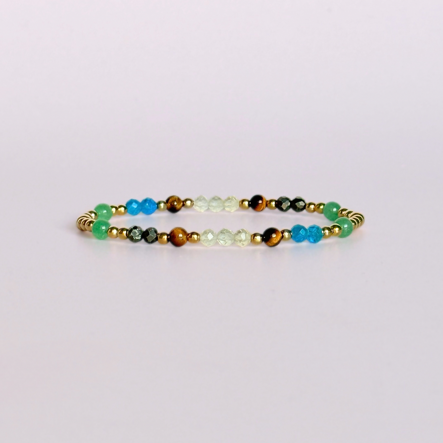 Gold vermeil crystal manifestation bracelet