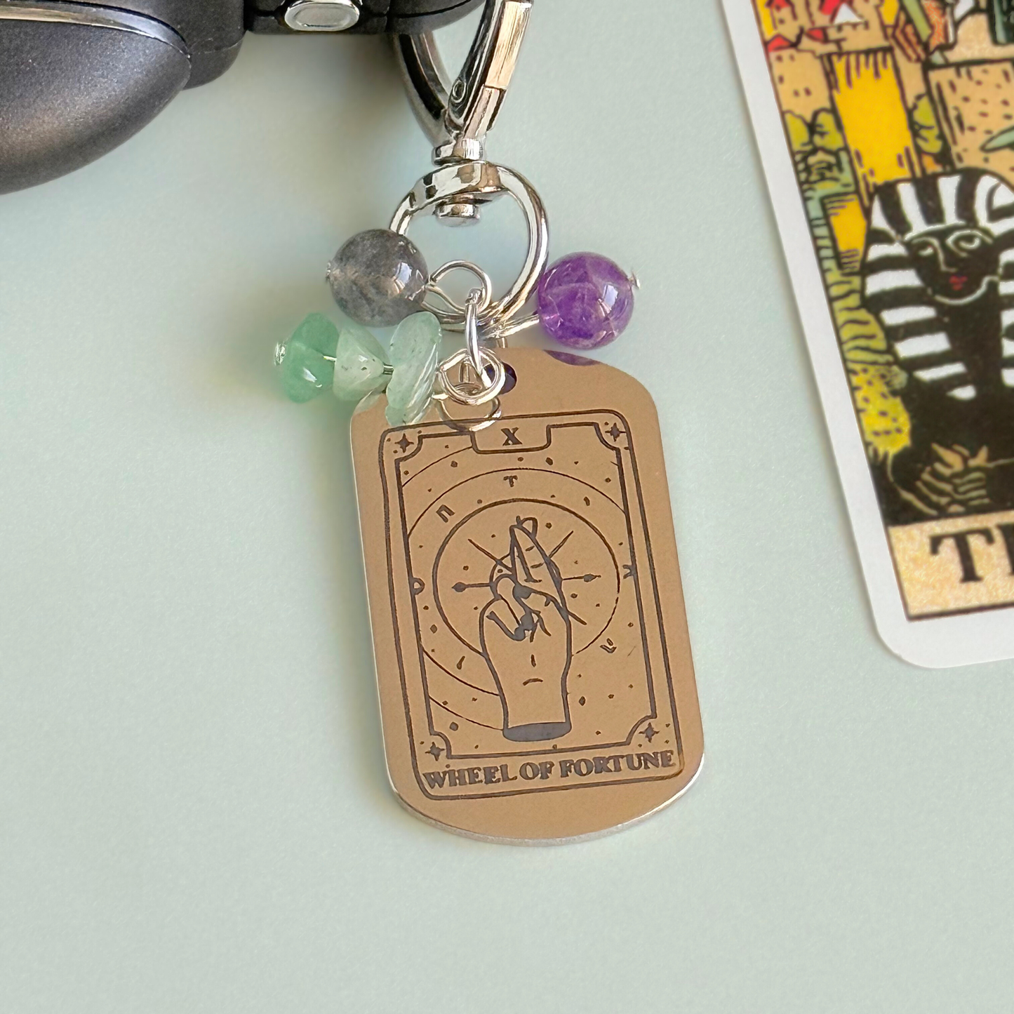 The Wheel Of Fortune Tarot Card Keyring