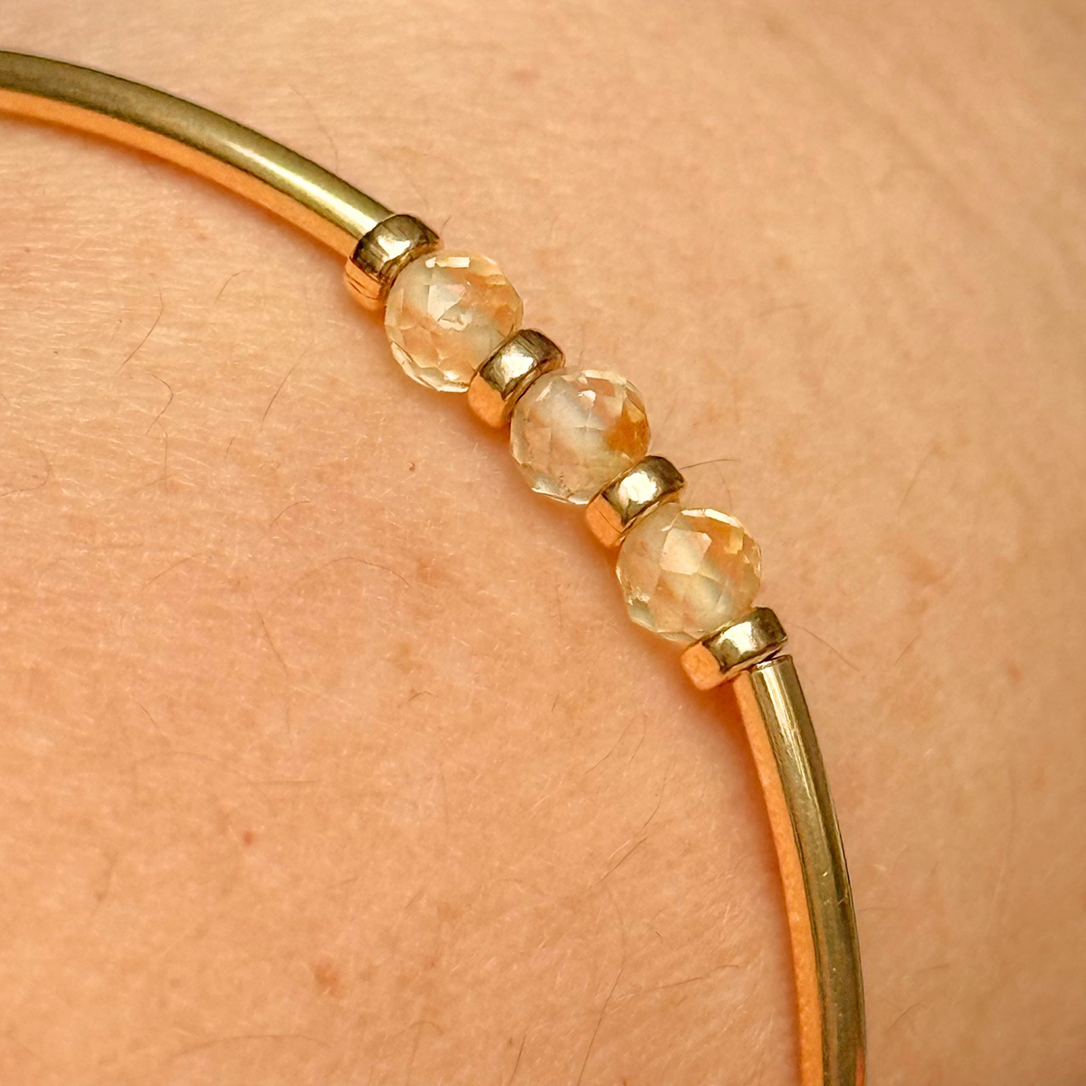 November Birthstone Milestone Birthday Gold Filled Citrine Bracelet