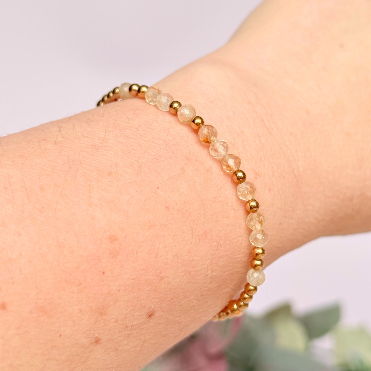 Gold Vermeil Citrine November Birthstone Bracelet