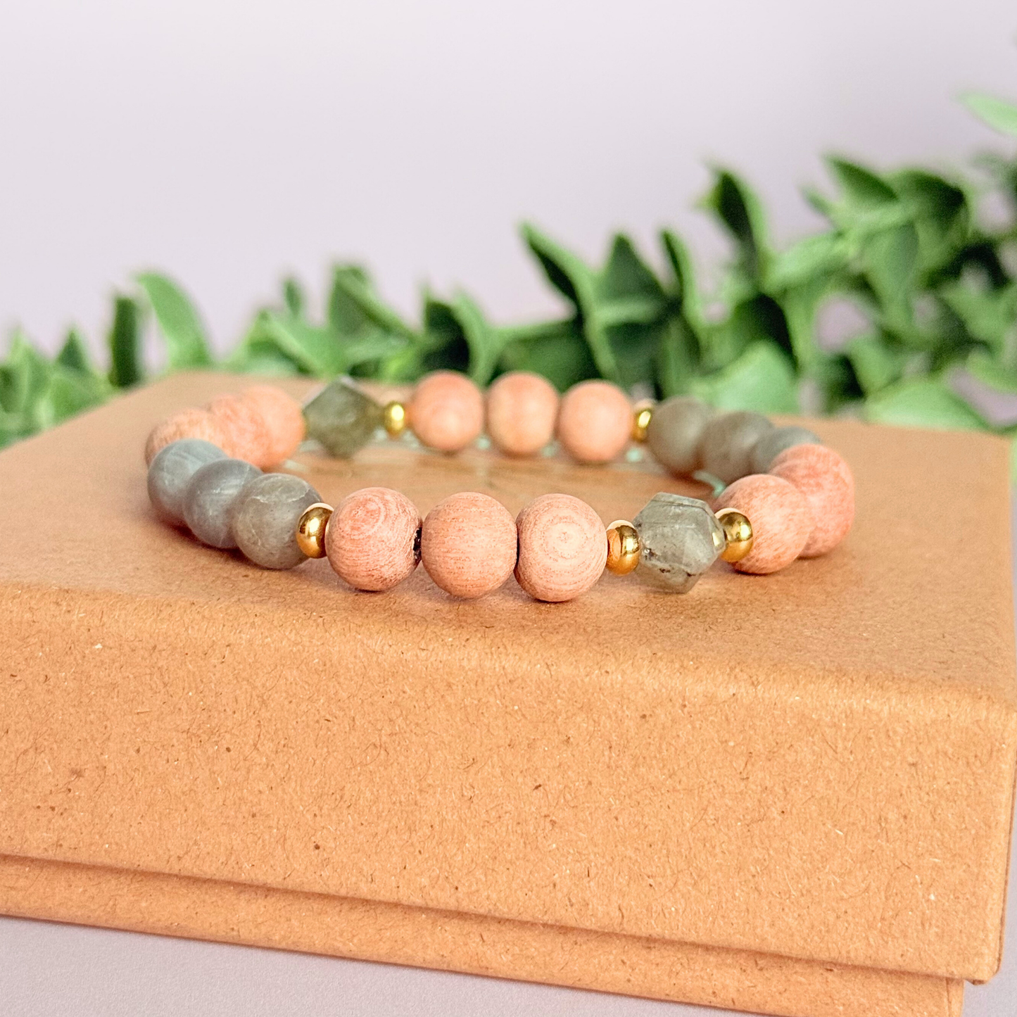 Labradorite essential oil aromatherapy diffuser bracelet