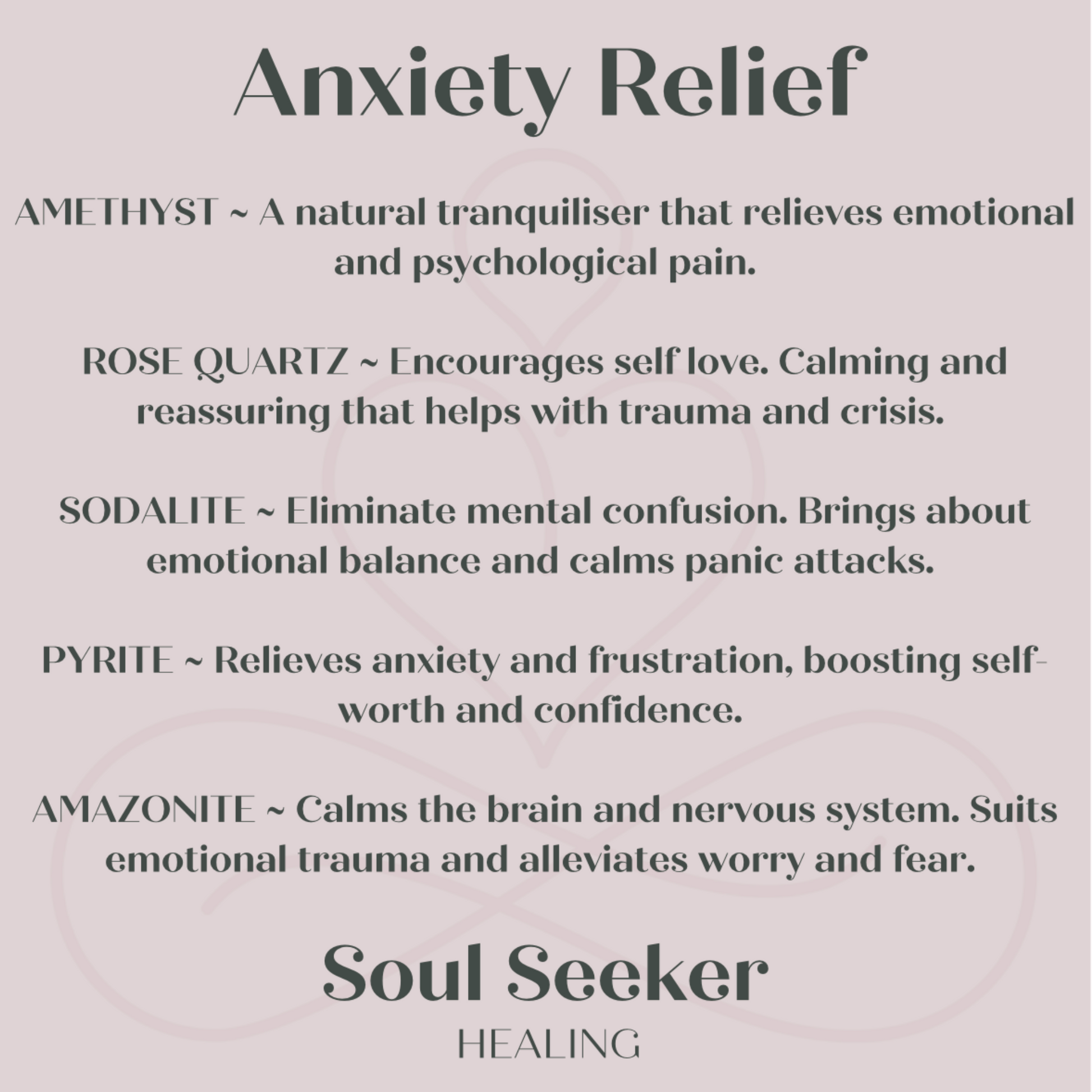 Anxiety crystals, crystals for stress, crystals for anxiety 
