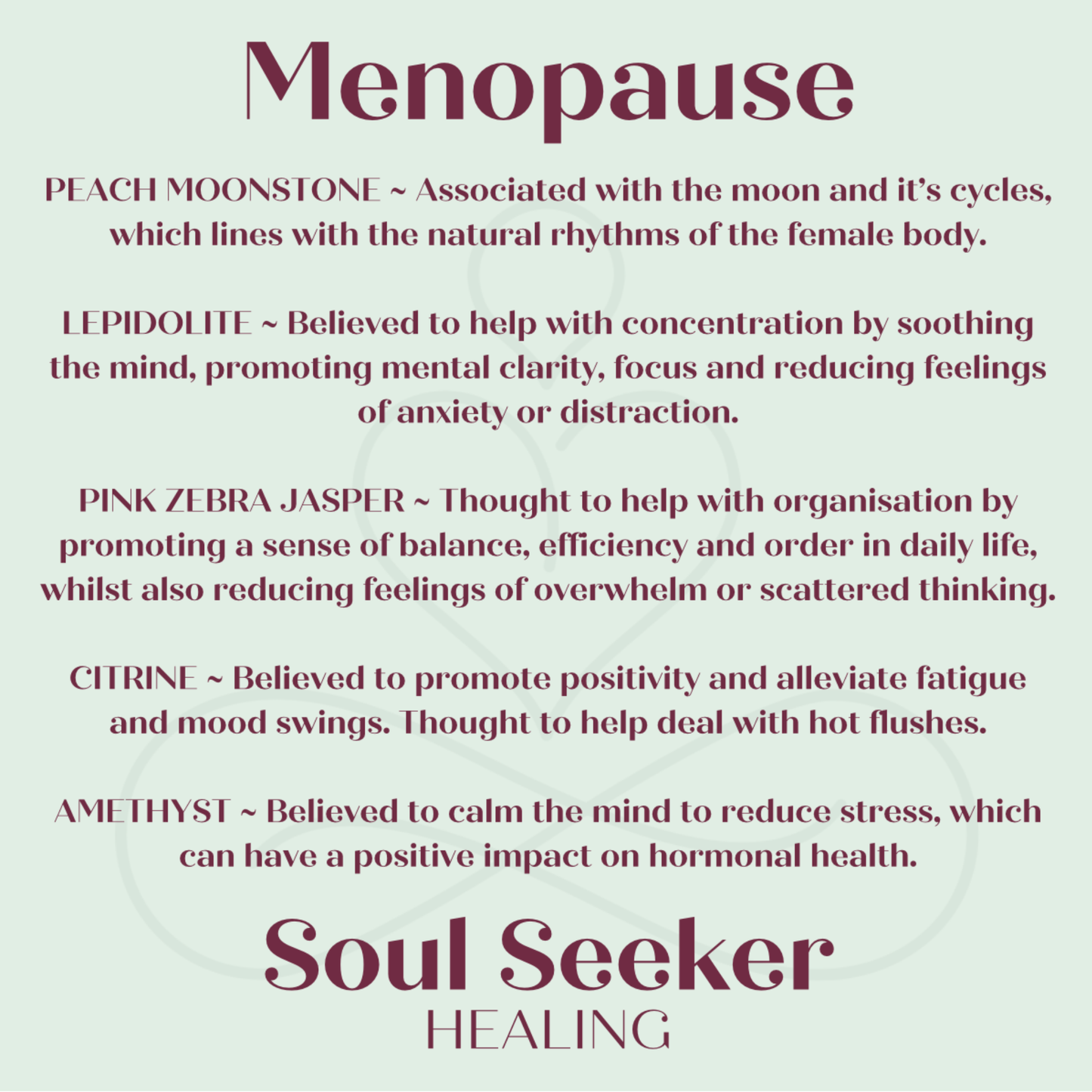 crystals to help with menopause symptoms
