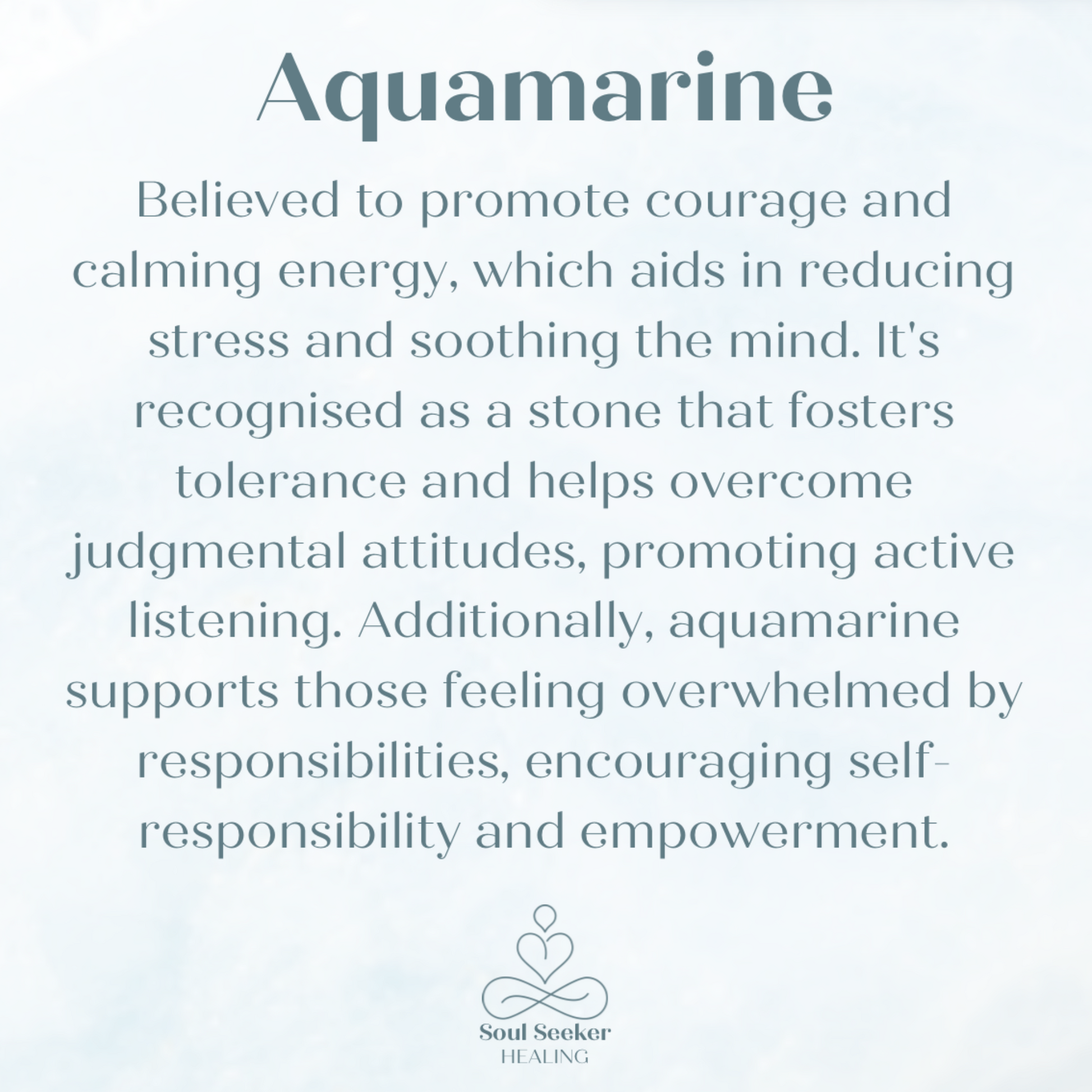 Aquamarine meaning, aquamarine benefits, aquamarine healing properties
