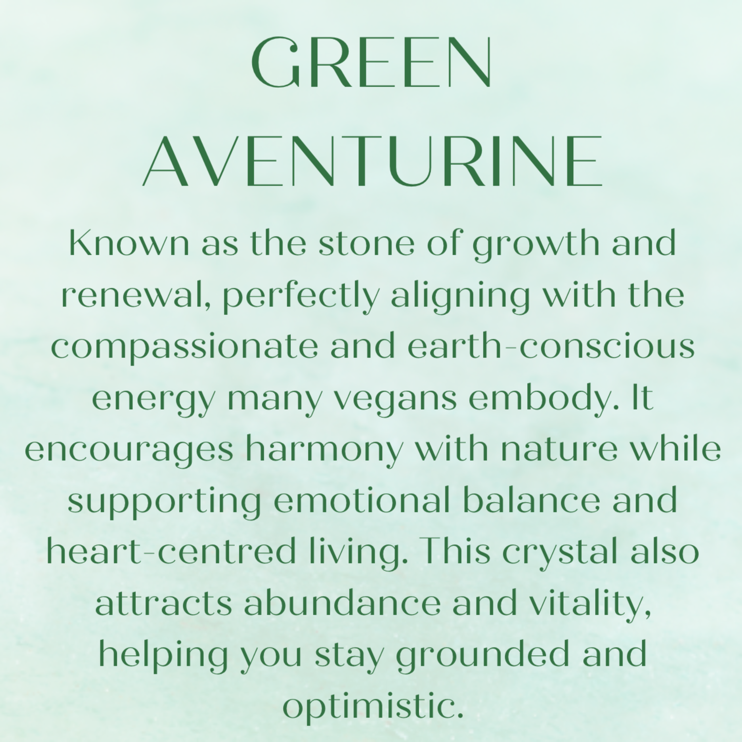 ‘Vegan’ green aventurine engraved word wooden letter bead bracelet