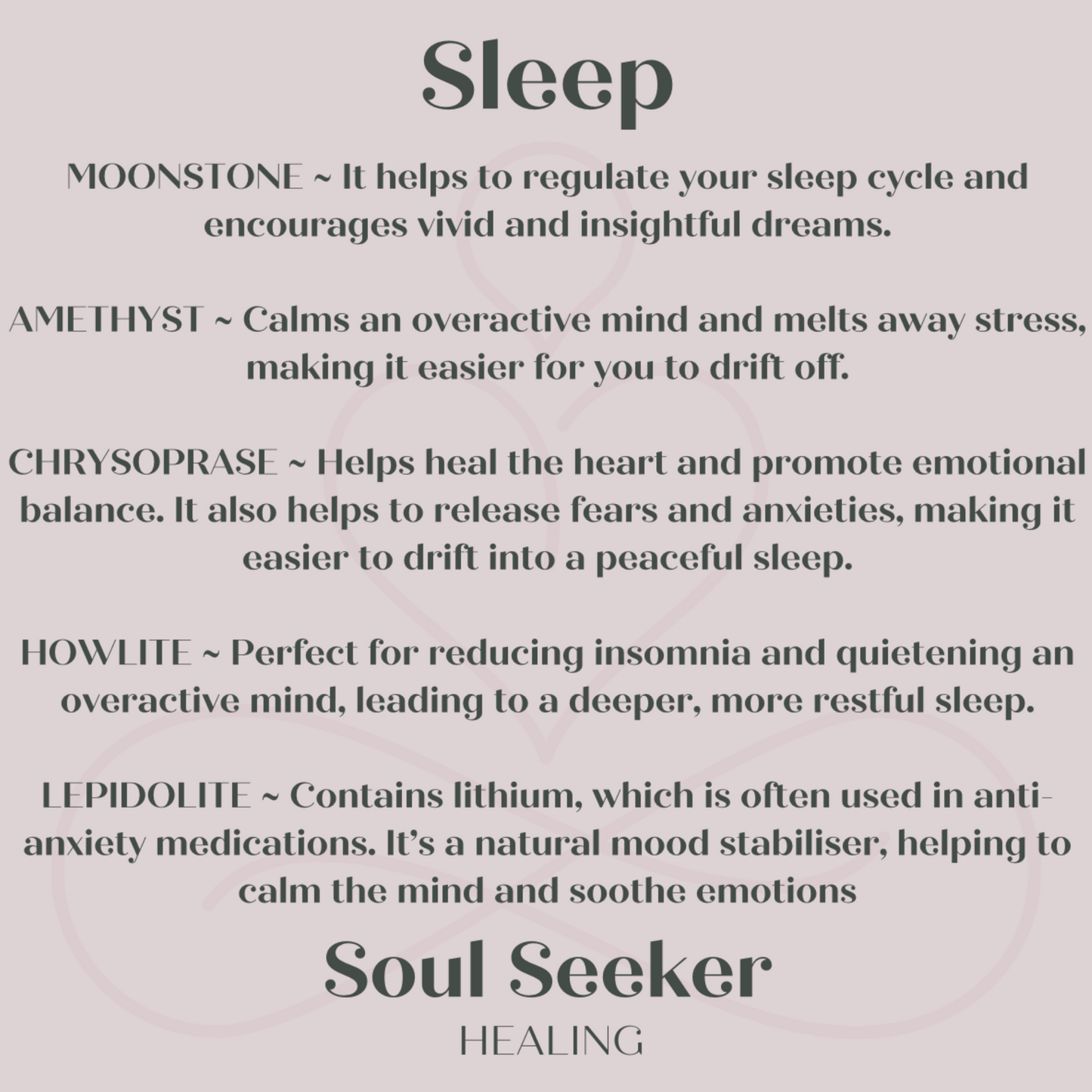 Crystals for sleep, insomnia crystals 