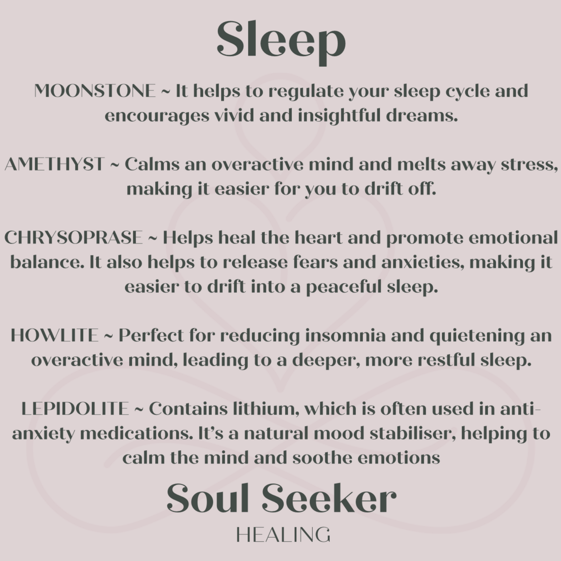 Crystals for sleep, insomnia crystals 