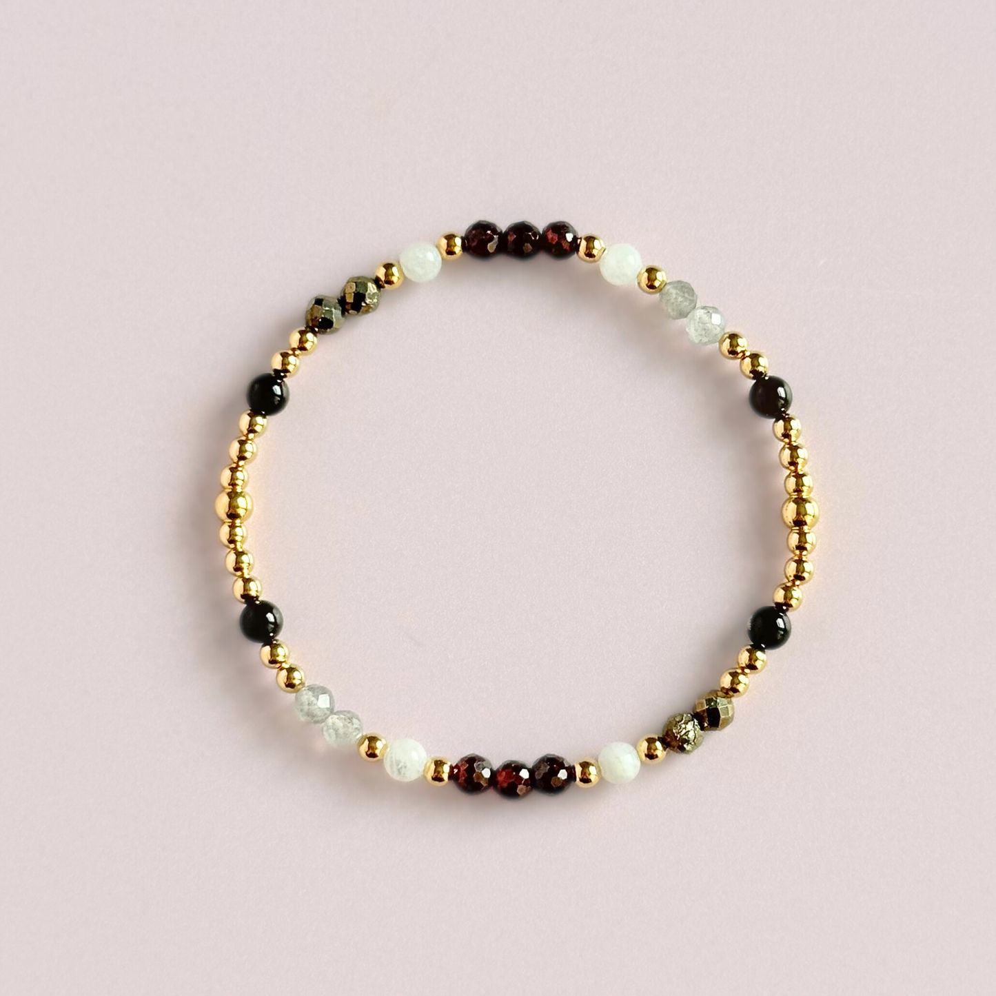 Winter Solstice inspired crystal bracelet