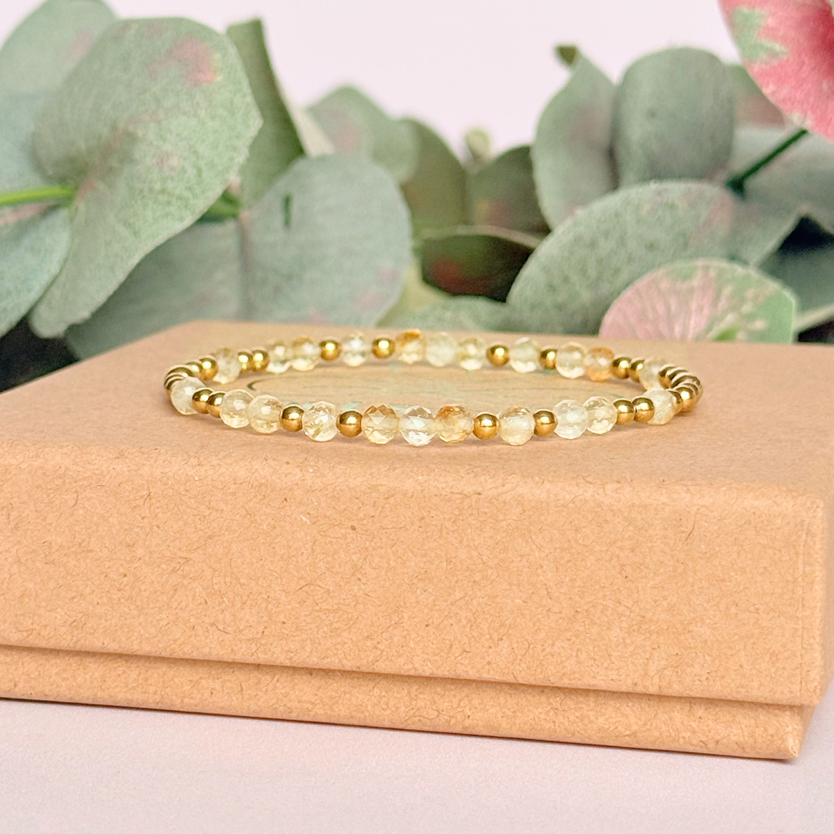 Gold Vermeil Citrine November Birthstone Bracelet