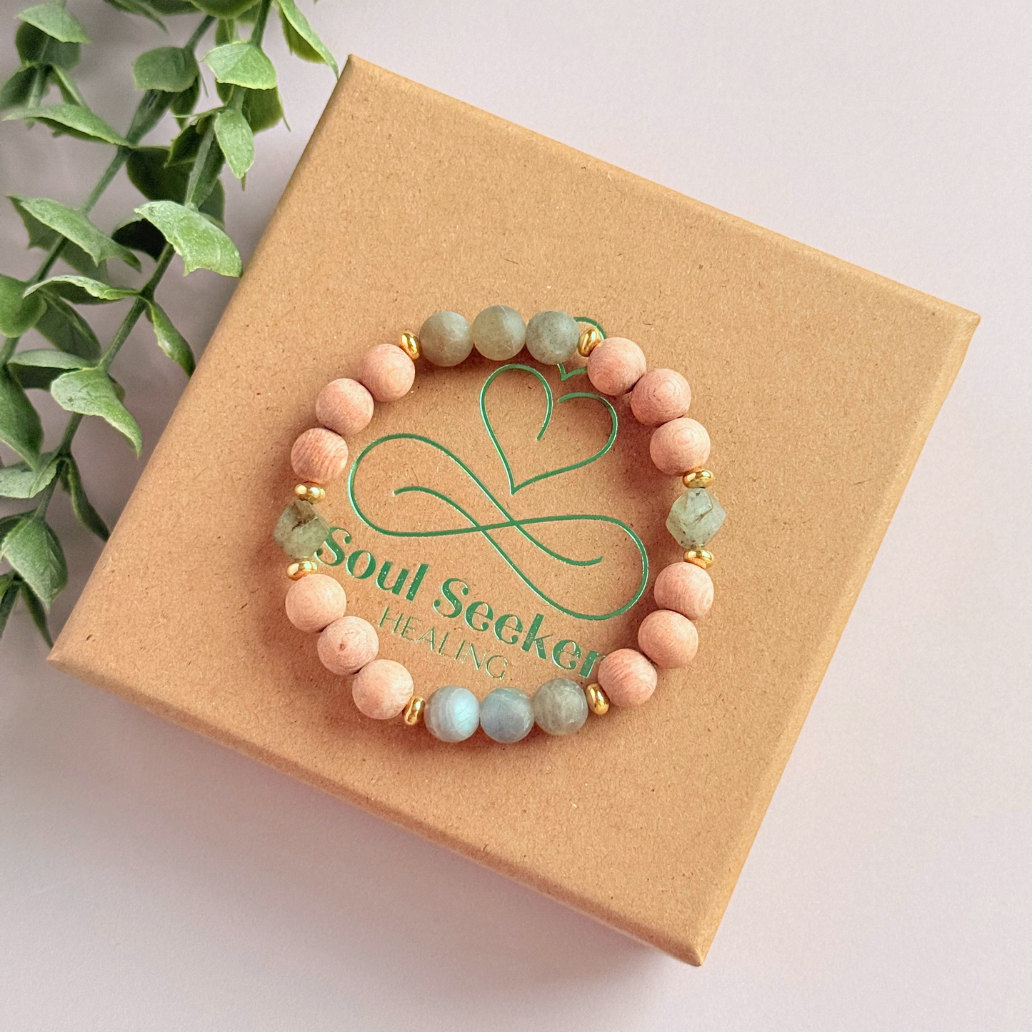 Labradorite essential oil aromatherapy diffuser bracelet