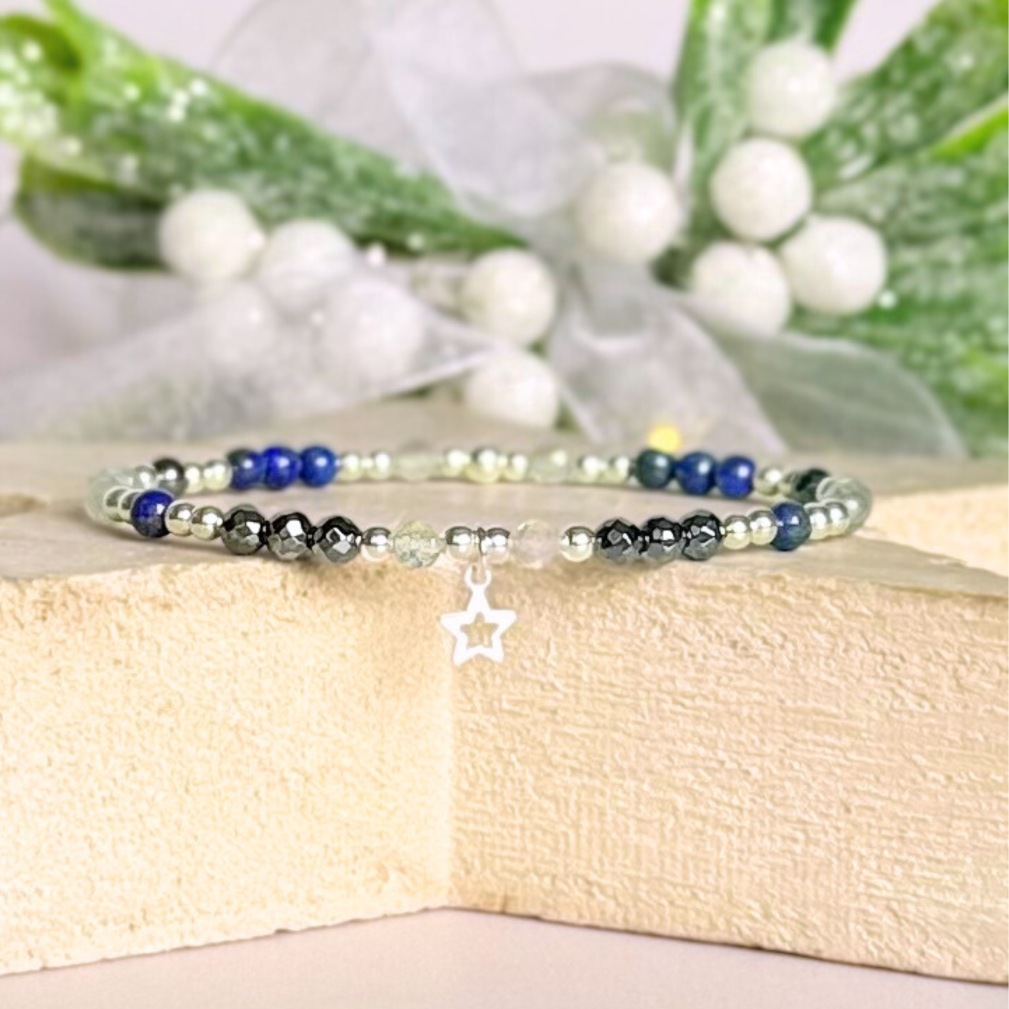 ‘Starry Night’ star charm crystal bracelet
