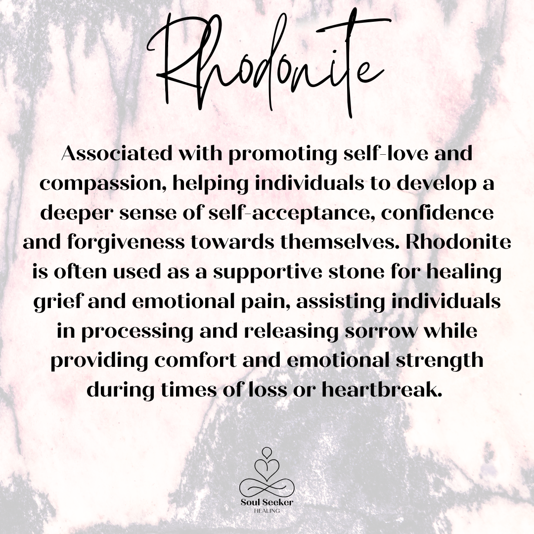 Rhodonite meaning, rhodonite benefits, rhodonite properties