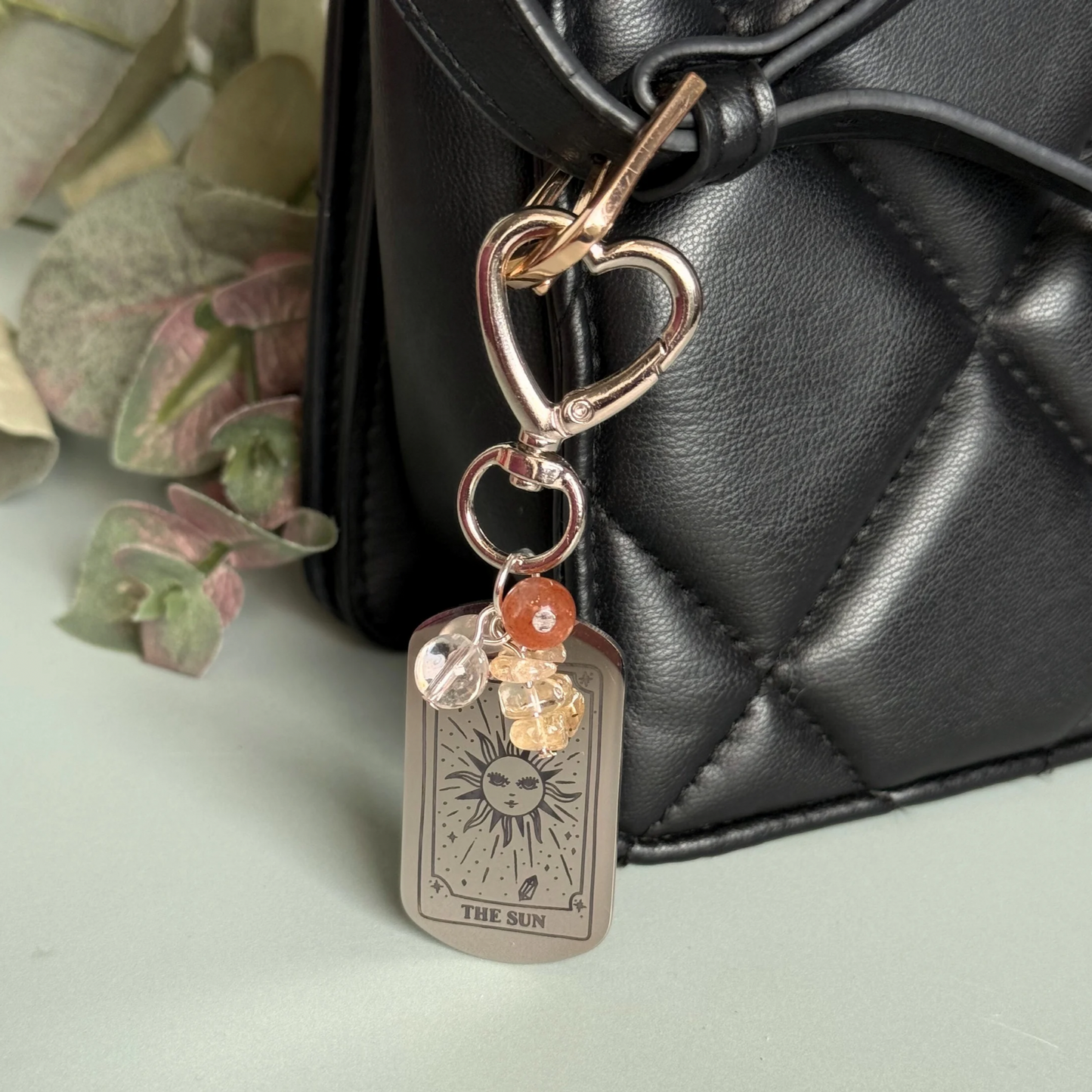 The Sun Tarot Card Keyring