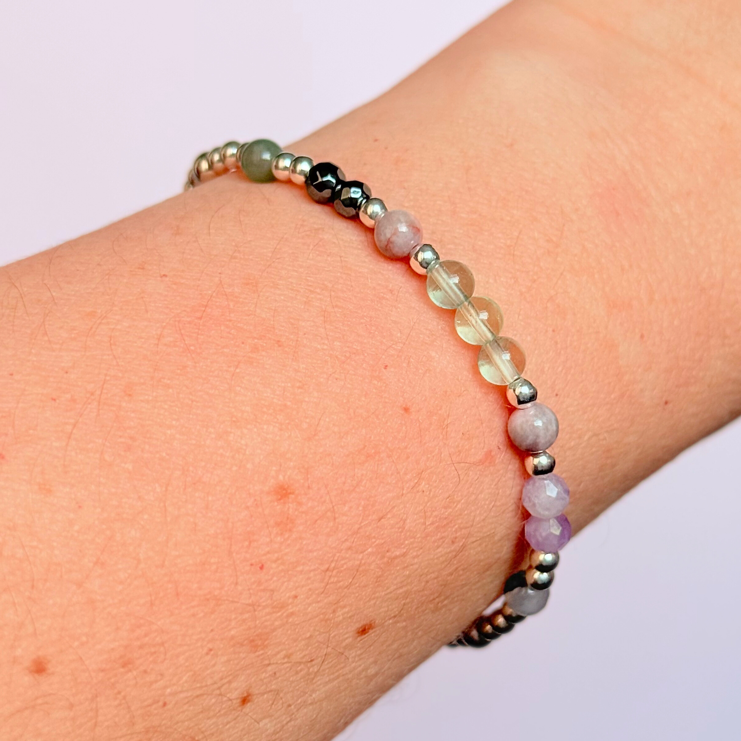 Sterling silver crystal bracelet for focus