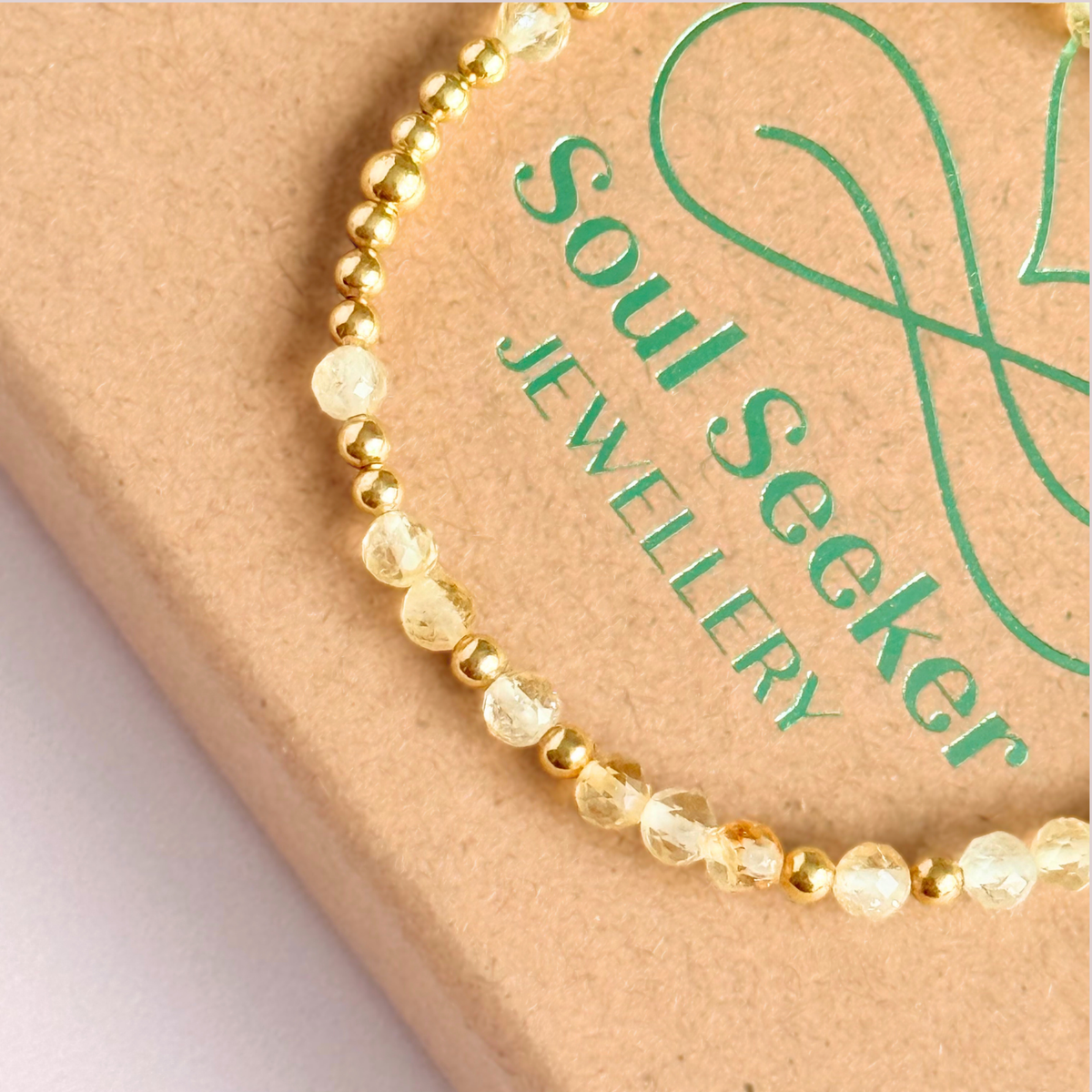 Gold Vermeil Citrine November Birthstone Bracelet