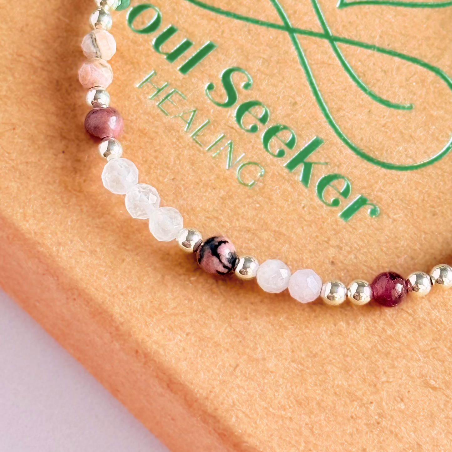 Sterling silver crystal self love bracelet