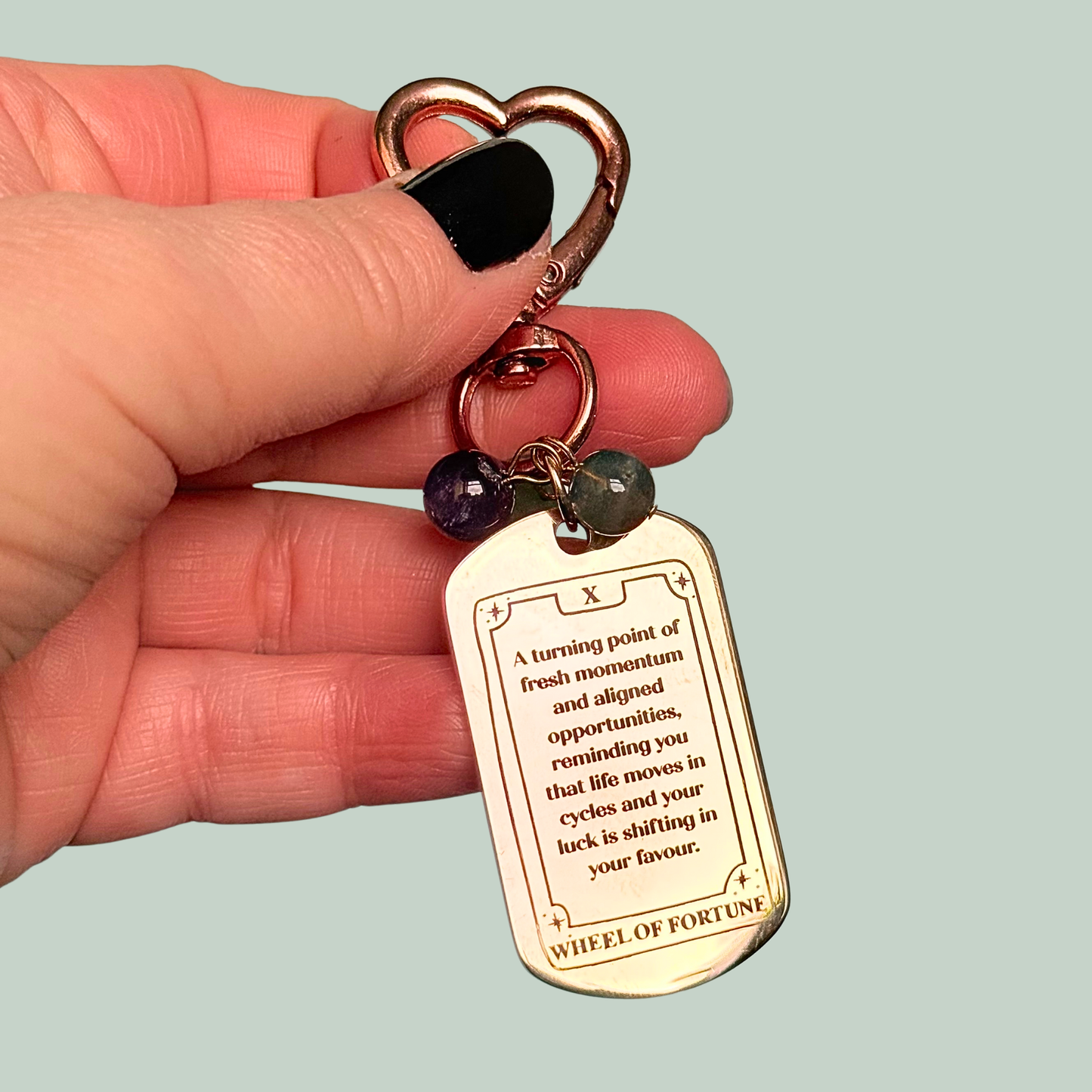 The Wheel Of Fortune Tarot Card Keyring