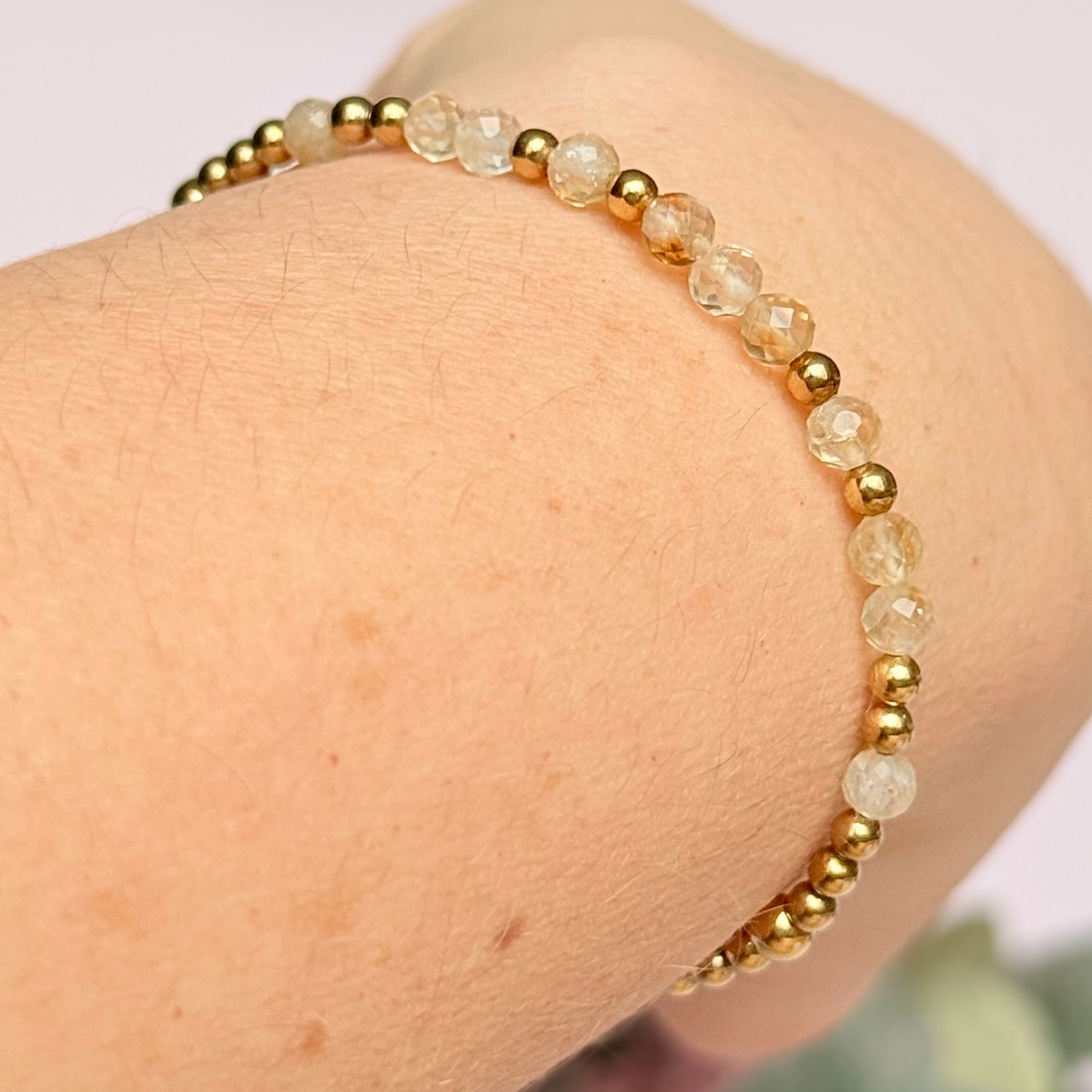 Gold Vermeil Citrine November Birthstone Bracelet