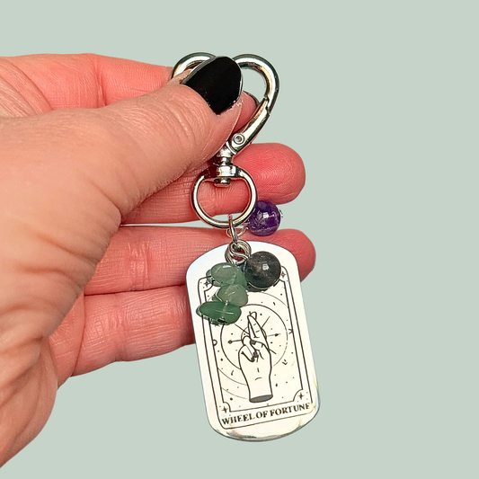 The Wheel Of Fortune Tarot Card Keyring