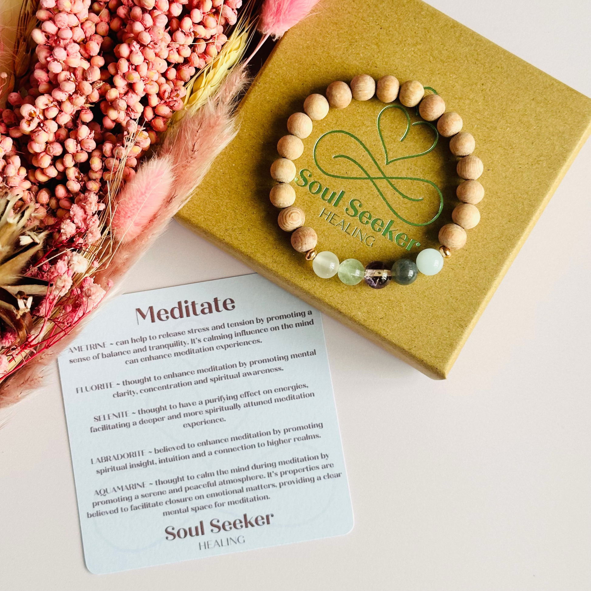 Meditation bracelet, essential oil diffuser bracelet, crystals for meditation, holistic therapist gift, yoga teacher gift, calming bracelet, woo woo gifts, gift for spiritual friend, meditating bracelet, meditation jewellery, bracelet for oils