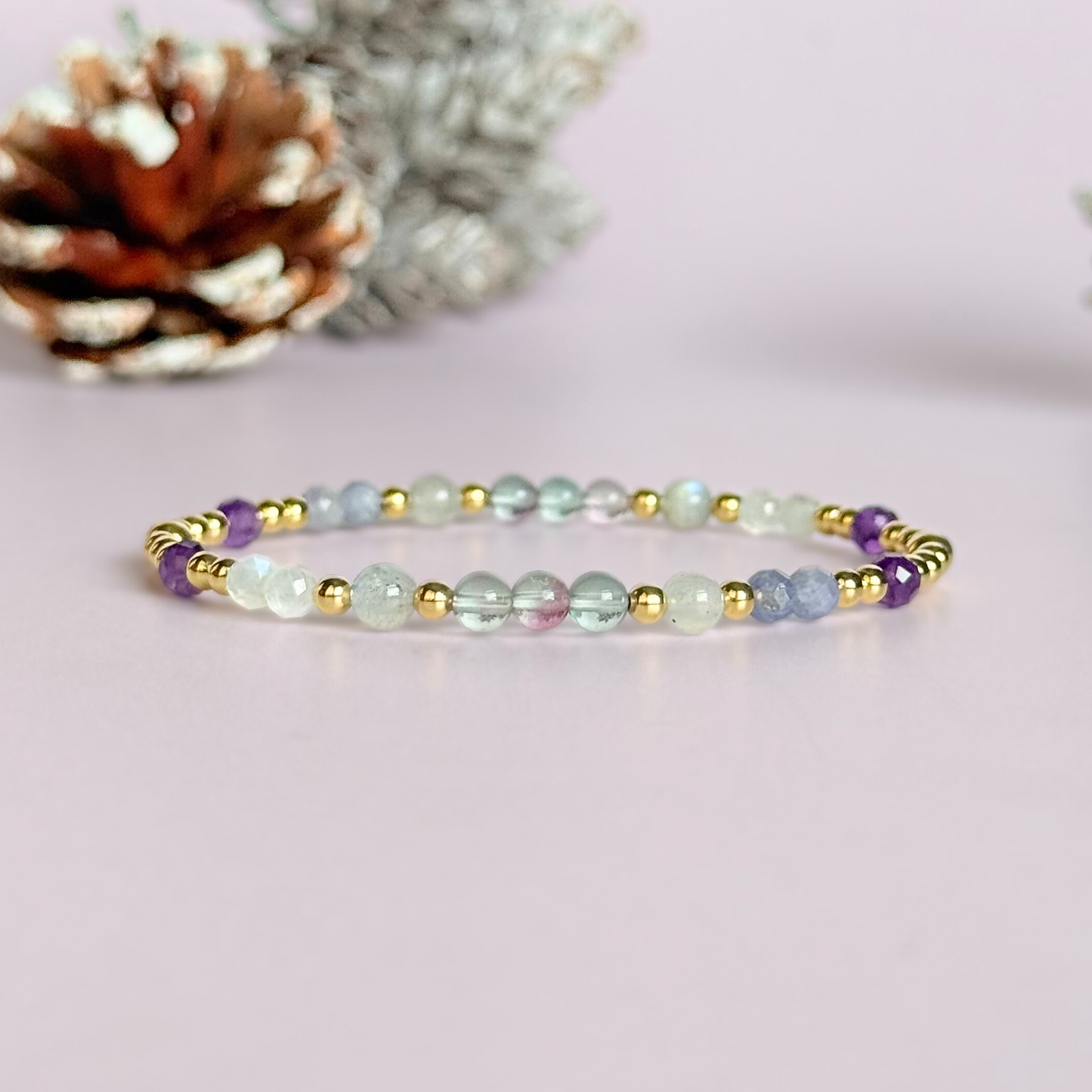 Northern Lights aurora borealis inspired crystal bracelet