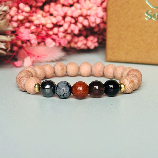 Grounding essential oil diffuser bracelet
