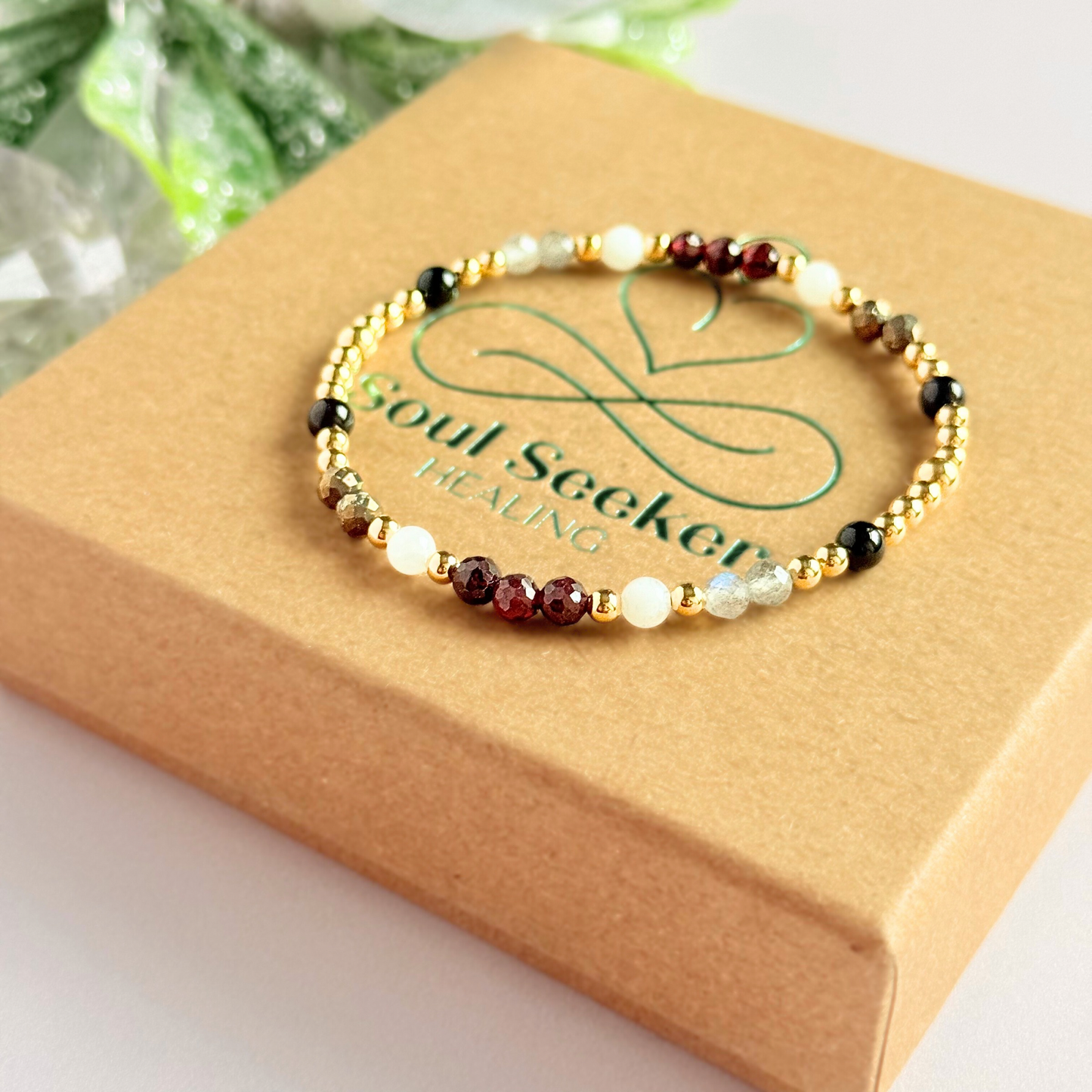 Winter Solstice inspired crystal bracelet