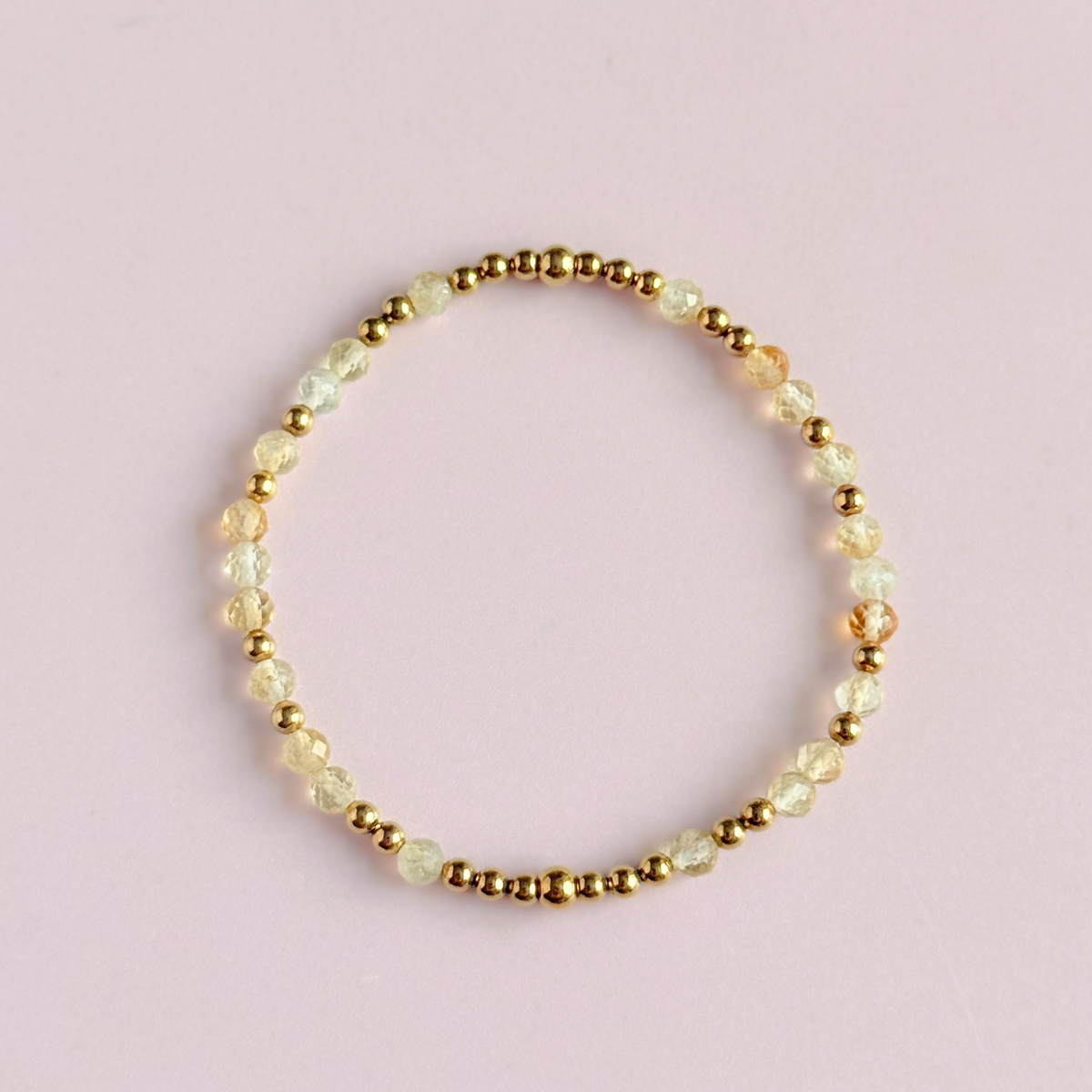 Gold Vermeil Citrine November Birthstone Bracelet