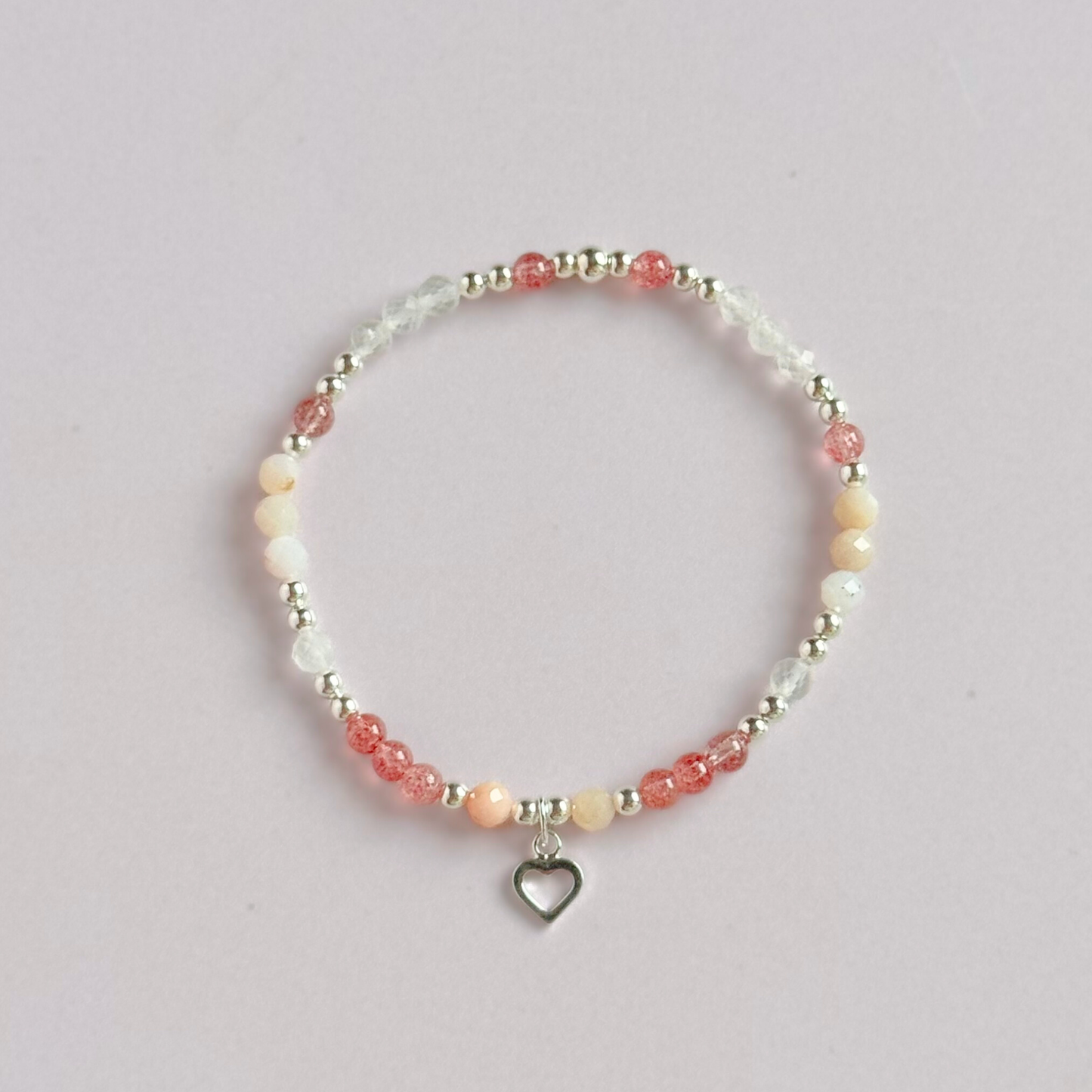 ‘In My Soft Girl Era’ heart charm crystal bracelet