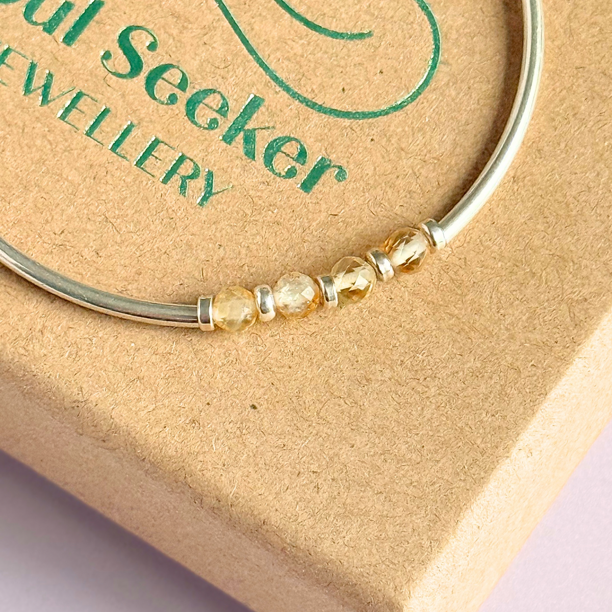 November Birthstone Milestone Birthday Sterling Silver Citrine Bracelet