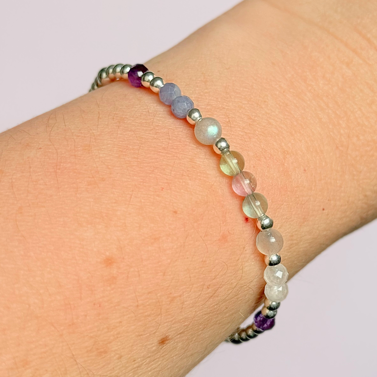 Northern Lights aurora borealis inspired crystal bracelet