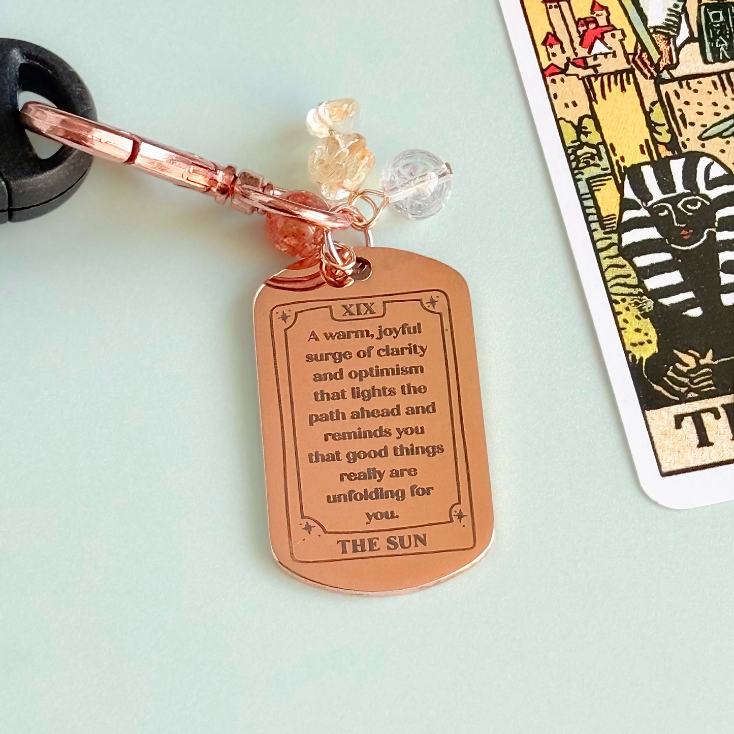 The Sun Tarot Card Keyring