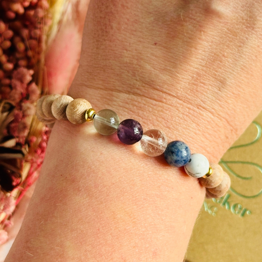 Knowledge bracelet, crystals for knowledge, crystals for studying, student gift, university student gift, crystals for study, student bracelet, starting university gift, starting college gift, present for student, university student gift, study aid