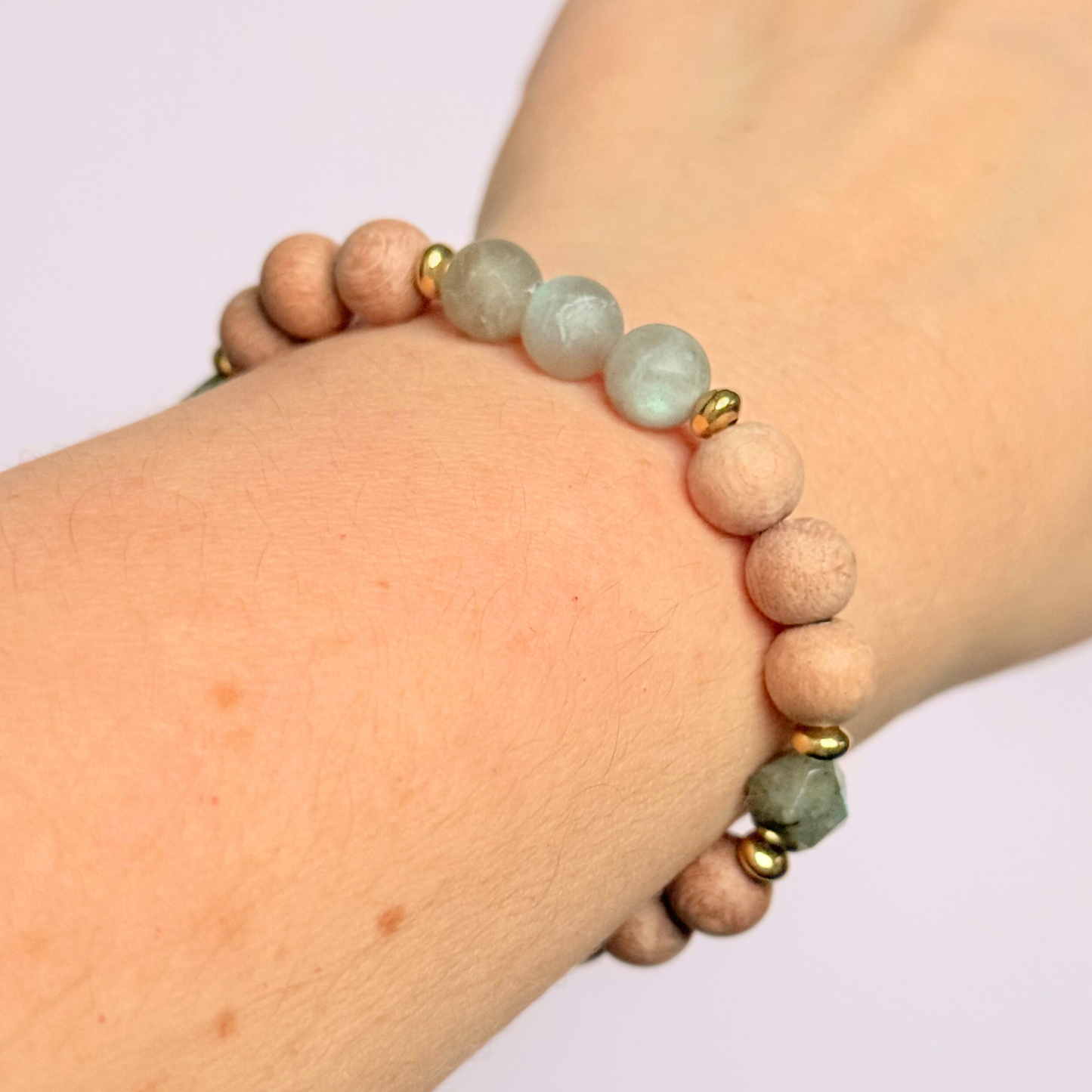 Labradorite essential oil aromatherapy diffuser bracelet