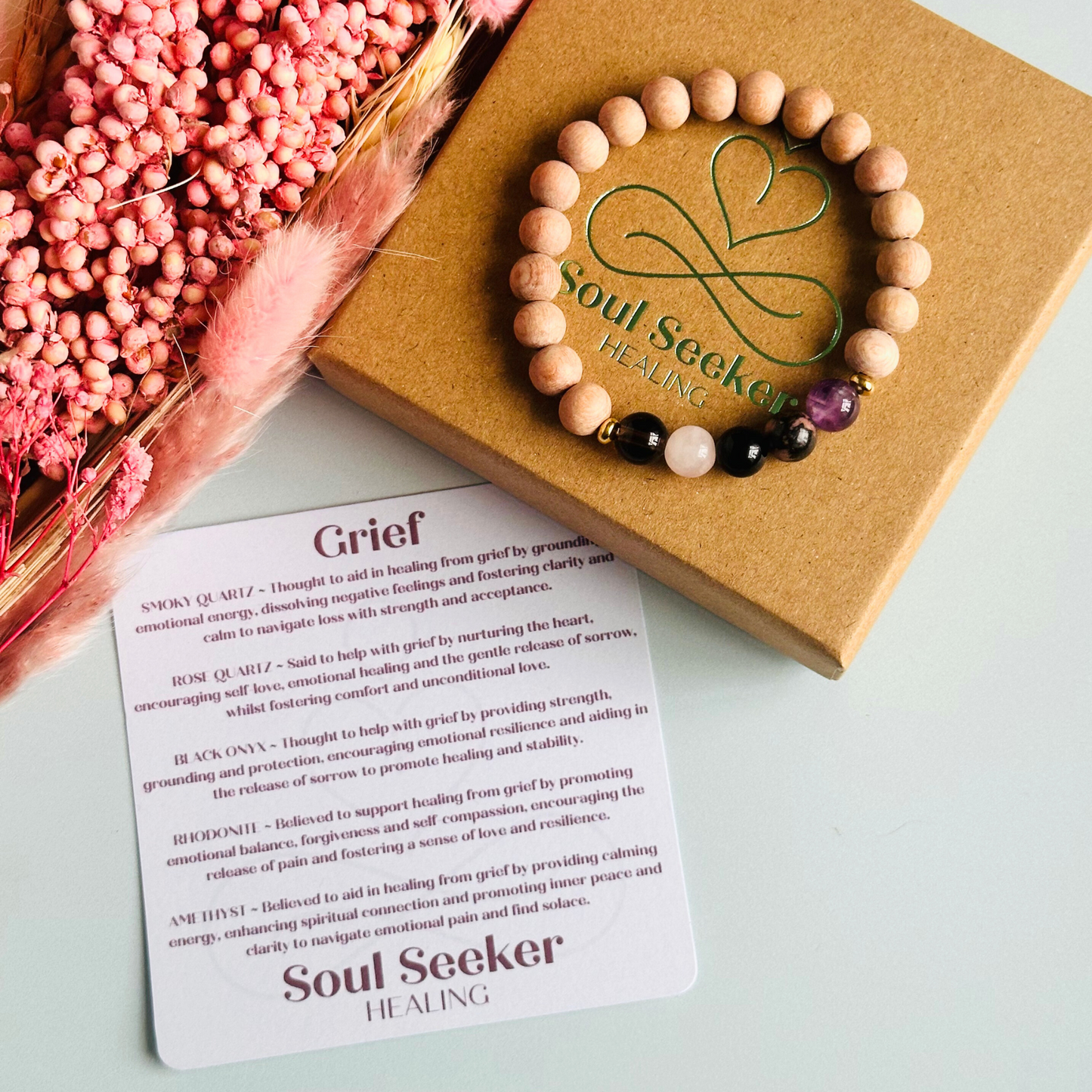 Grief support essential oil diffuser bracelet