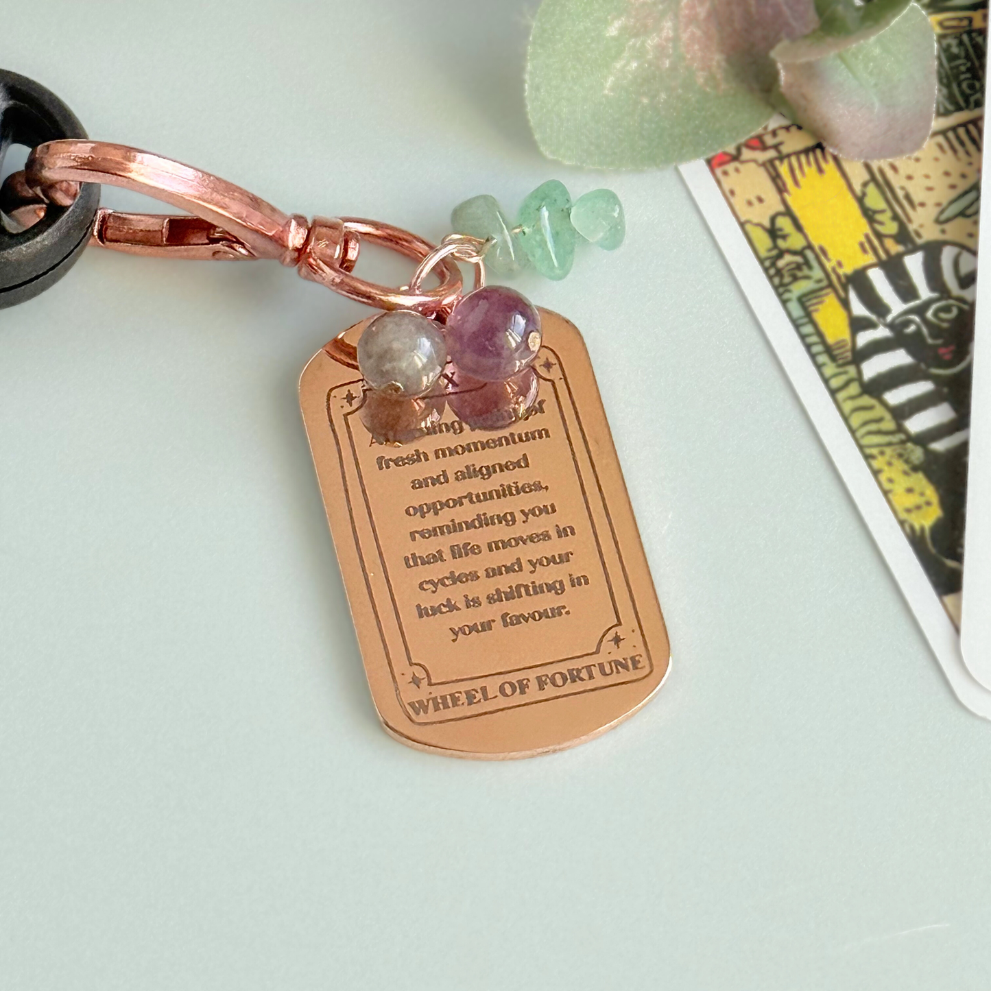The Wheel Of Fortune Tarot Card Keyring